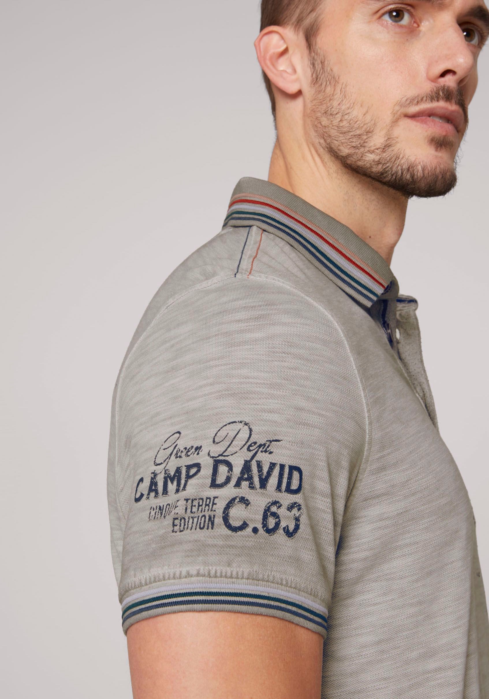 CAMP DAVID Poloshirt, online shoppen bei mit OTTO Kontrastnähten