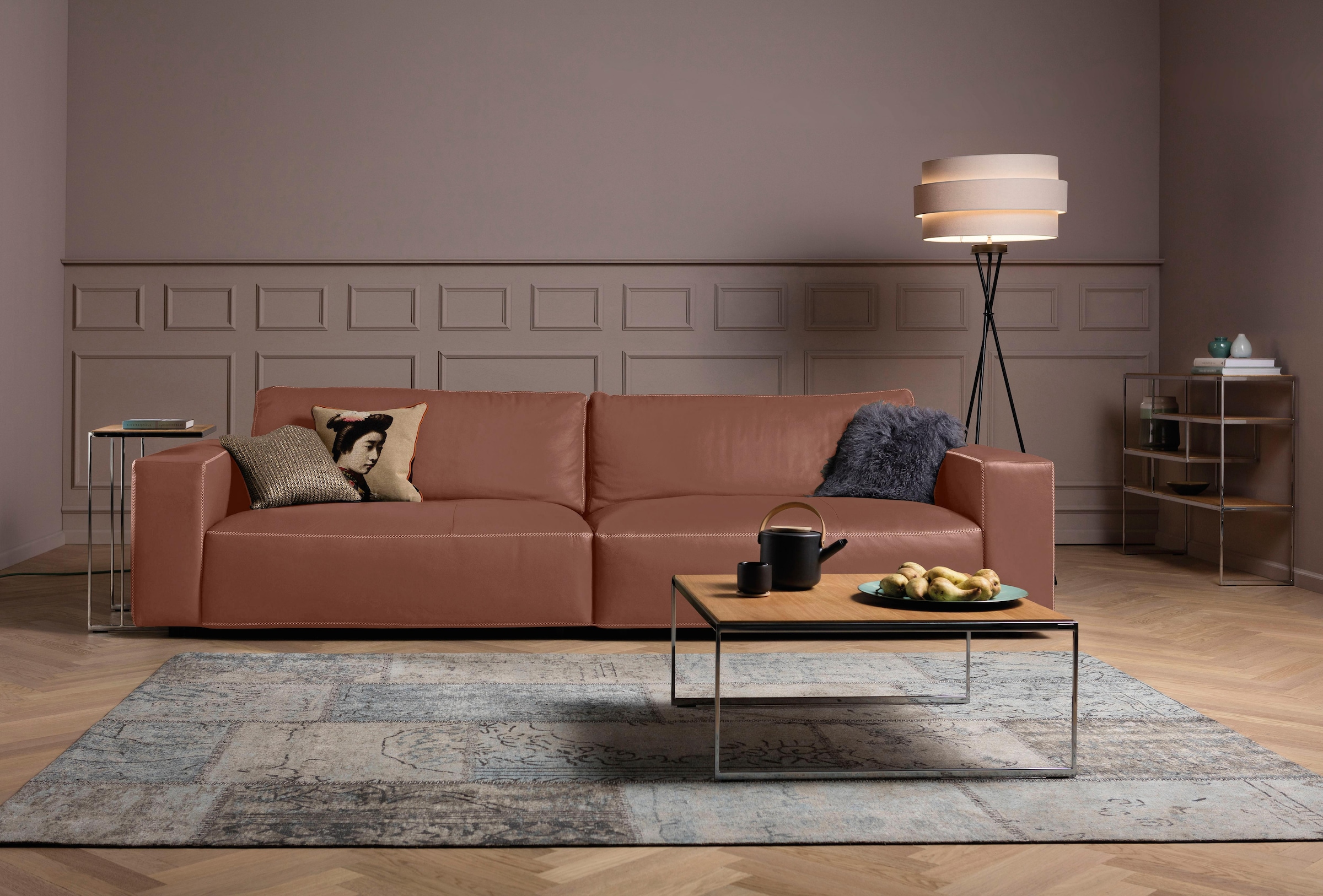 Musterring Big-Sofa »LUCIA«, in vielen Qualitäten und 4 unterschiedlichen Nähten, 3-Sitzer