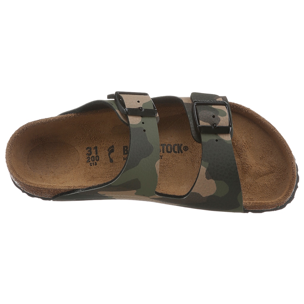 Birkenstock Pantolette »Arizona Kids desert soil camo«, mit zwei verstellbaren Schnallen