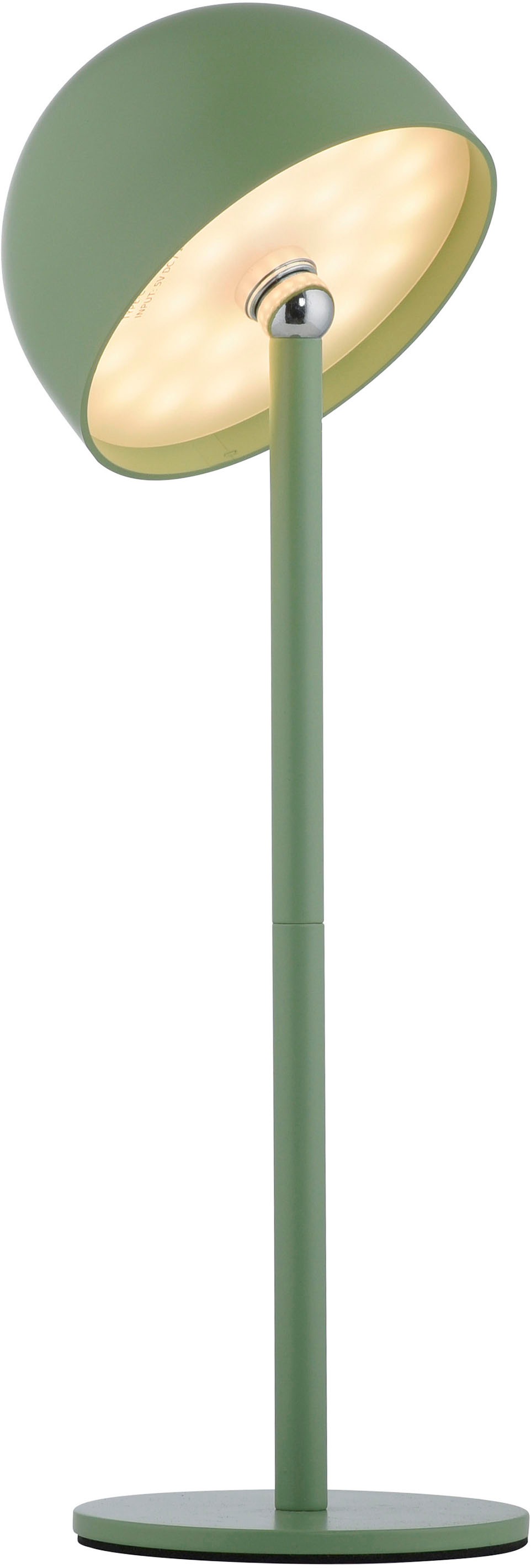 OTTO home Tischleuchte »Akku Tischlampe Garrin Indoor Outdoor, magnetischer Flaschenaufsatz« LED-Board Warmweiß Pilzlampe Flaschenaufsatz, Regulierung der Lichtstärke, Pilz, Lampe