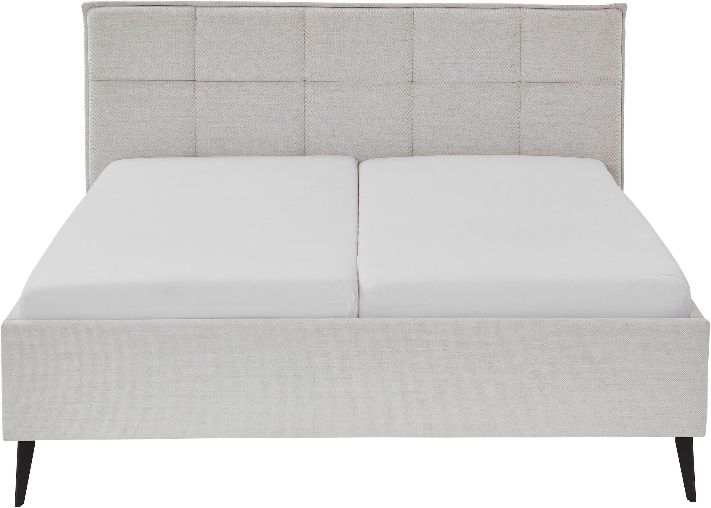 meise.möbel Polsterbett »Paulo wahlweise mit Bettkasten, erhältlich in den Breiten 160 & 180cm« wahlweise mit Holz- oder Metallfuß