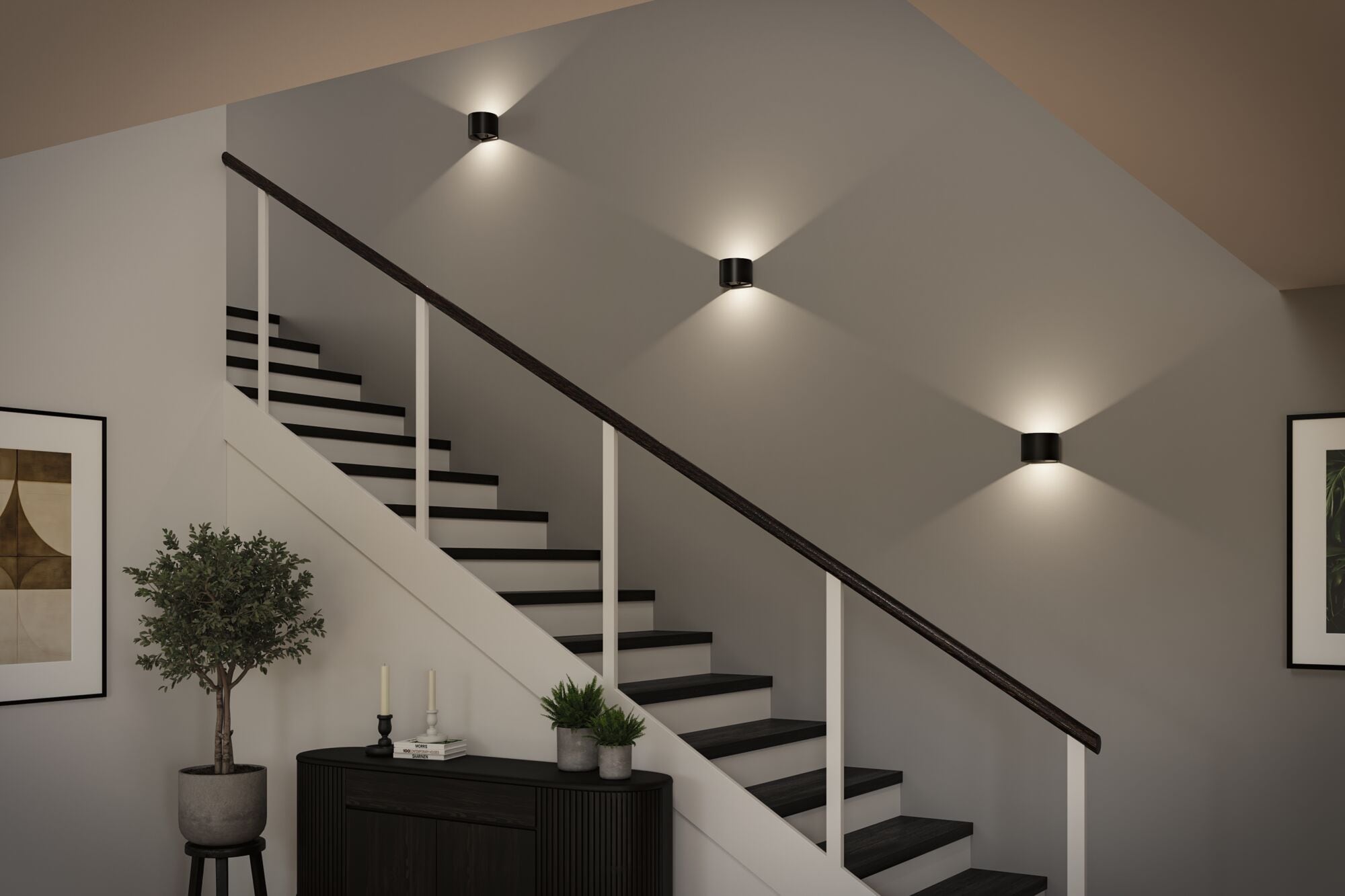 Paulmann LED Wandleuchte »Nyora IP44 2W« LED-Modul 2 Stk. Dämmerungsgesteuerter Bewegungsmelder (HF)v