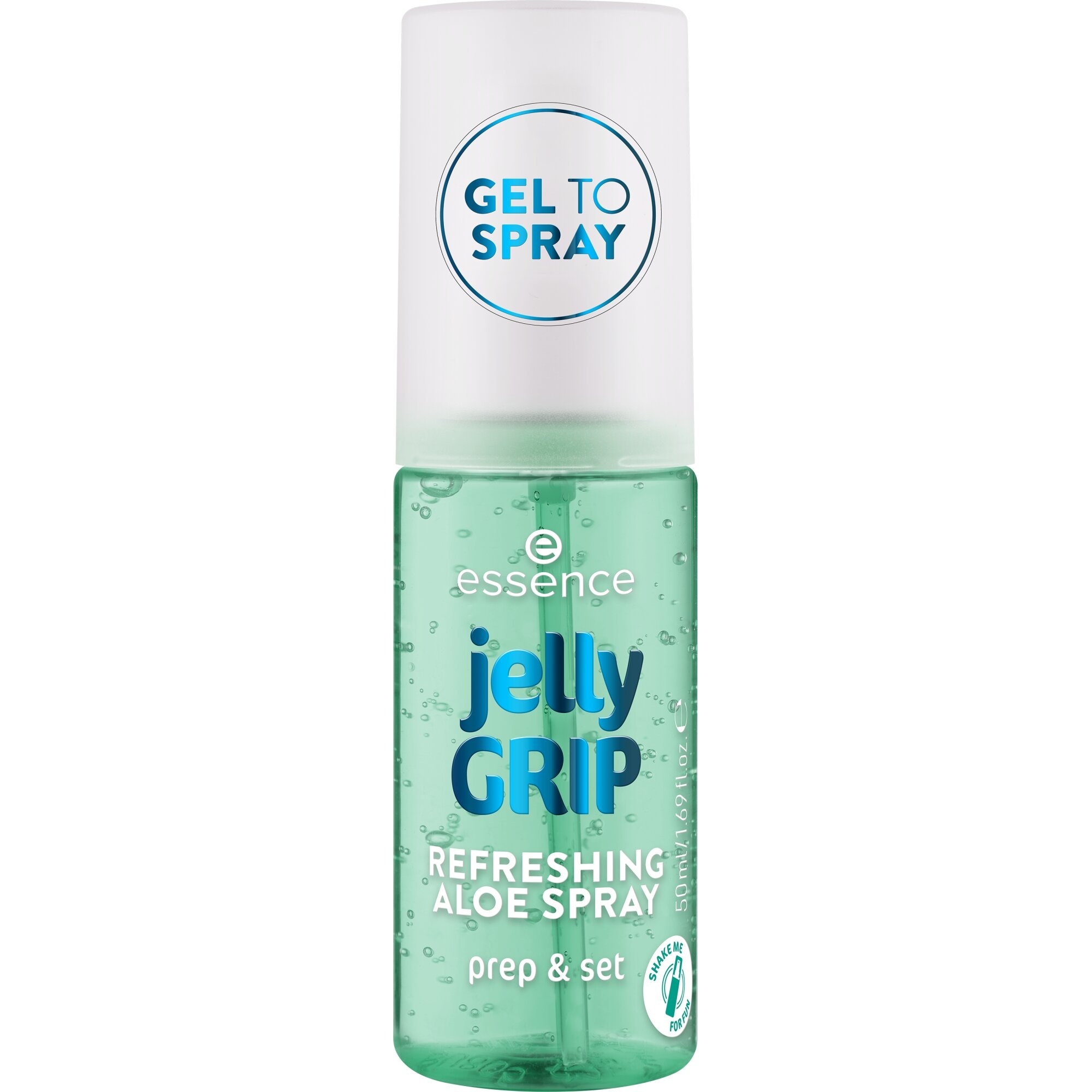 Essence Fixierspray »Jelly GRIP REFRESHING ALOE SPRAY« 3-tlg., Gel-to-Mist-Formel, erfrischend, feuchtigkeitsspendend