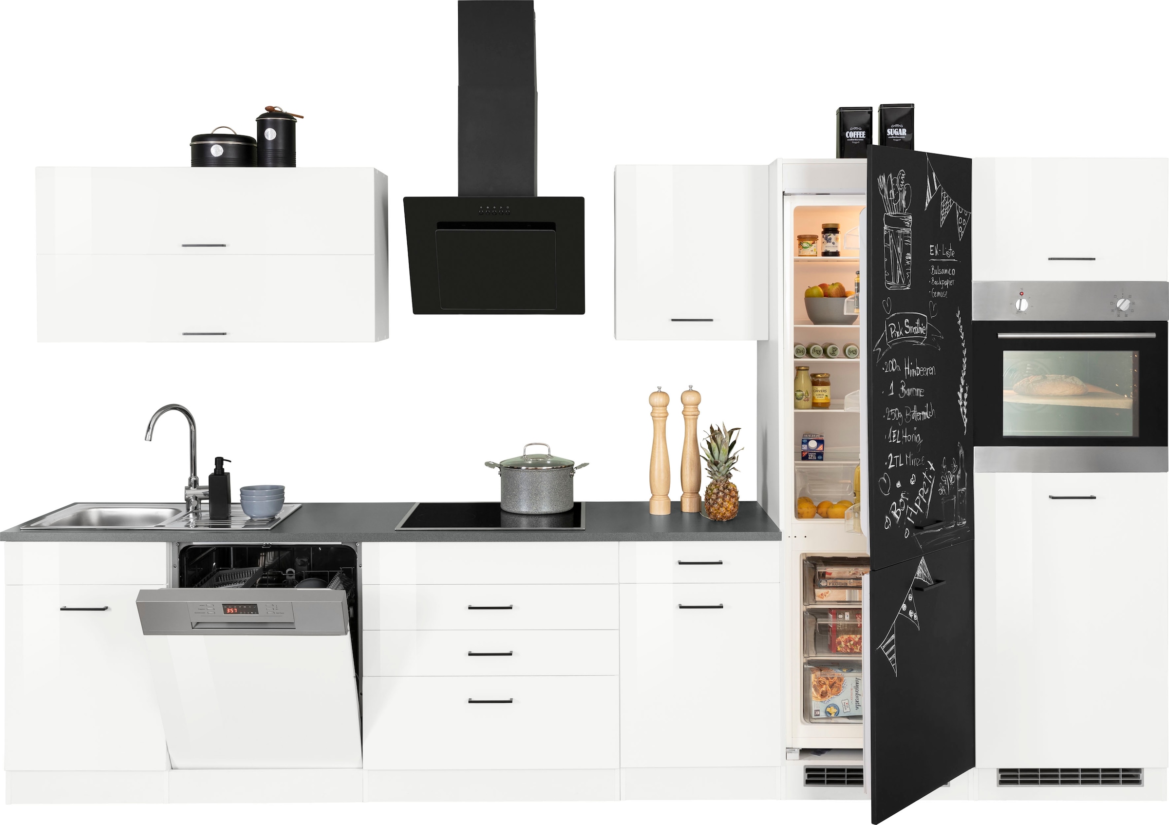 KOCHSTATION Küchenzeile »KS-Trier«, mit E-Geräten, Breite 360 cm