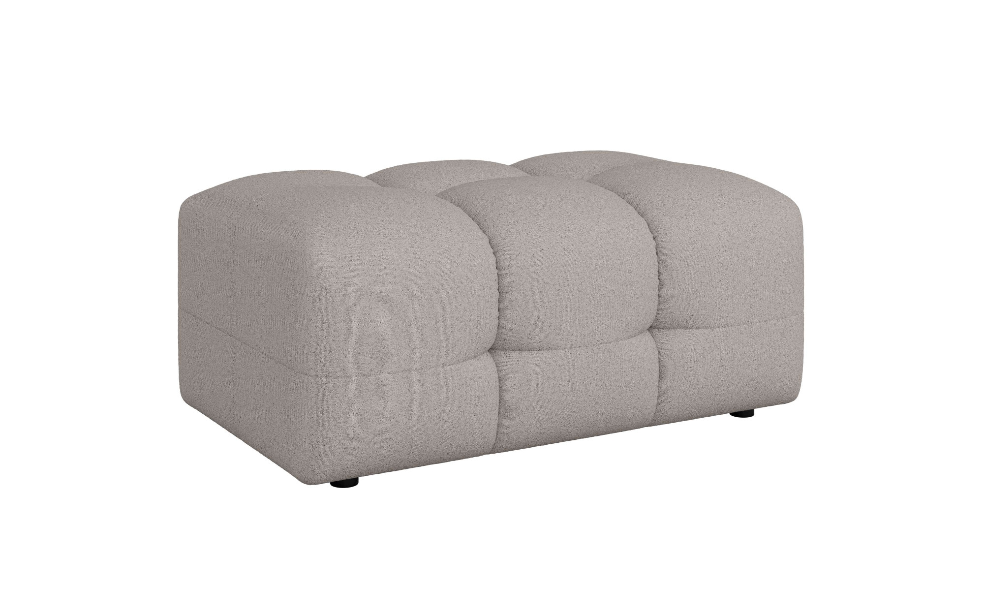 OTTO home Polsterhocker »Manilla, trendige Steppung, passend zur Serie, B/T/H 100/68/45 cm« mit Wellenunterfederung, in verschiedenen Materialien und Farben