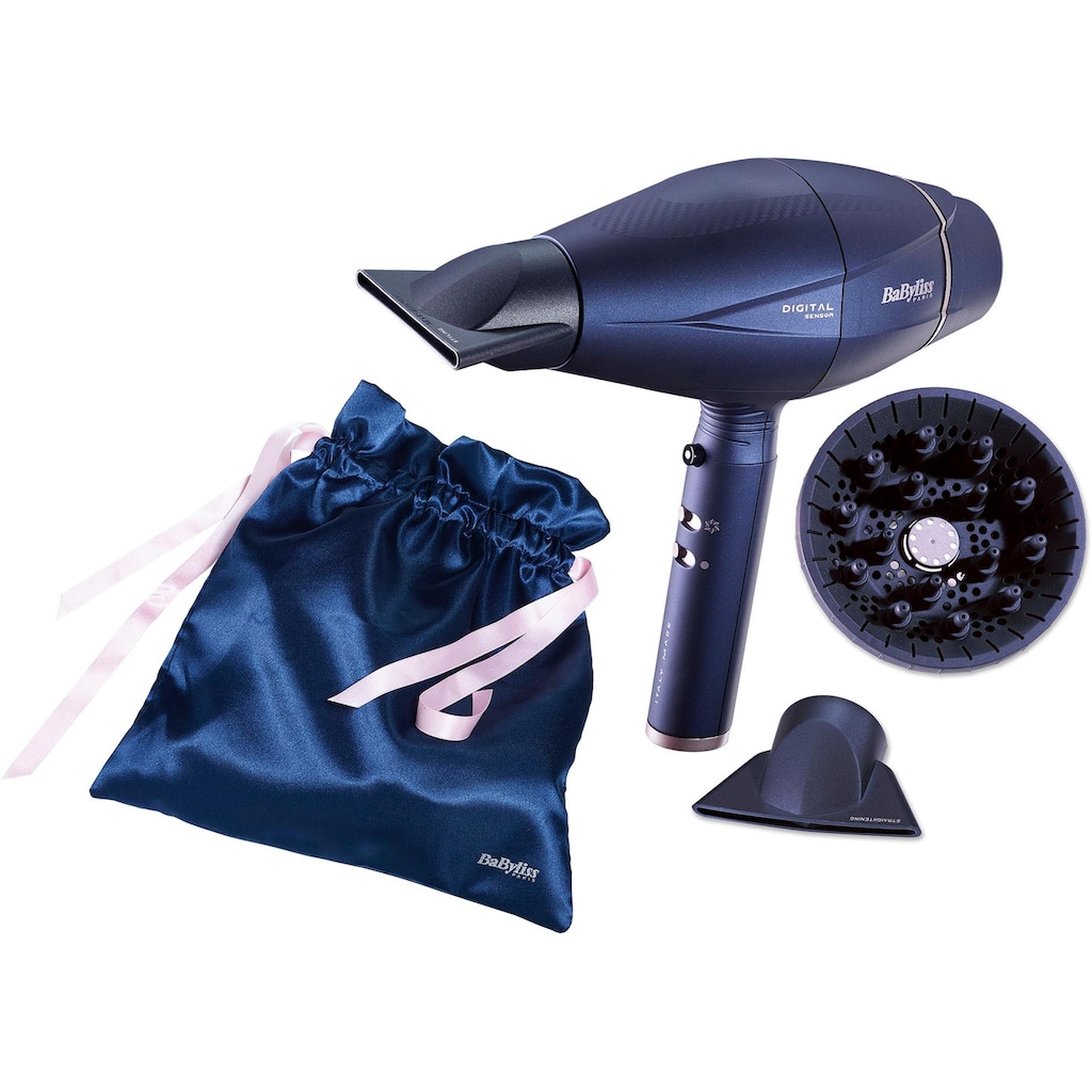 BaByliss Haartrockner »6500DEE«, 2100 W, 3 Aufsätze, Digital Sensor, Ionen-Technologie