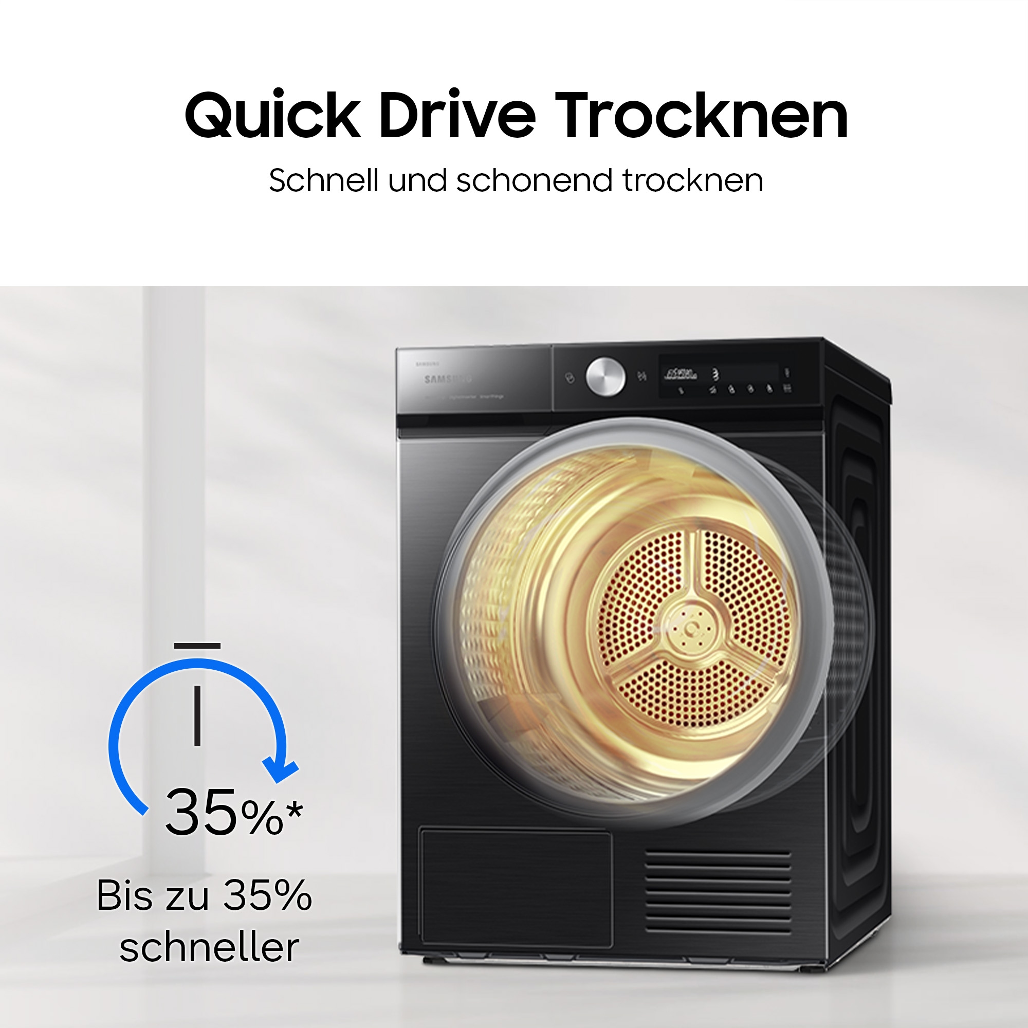 Samsung Wärmepumpentrockner »DV90DB8845GBU2« DV8400D QuickDriveᵀᴹ Option ‑ Spart bis zu 35 % Zeit