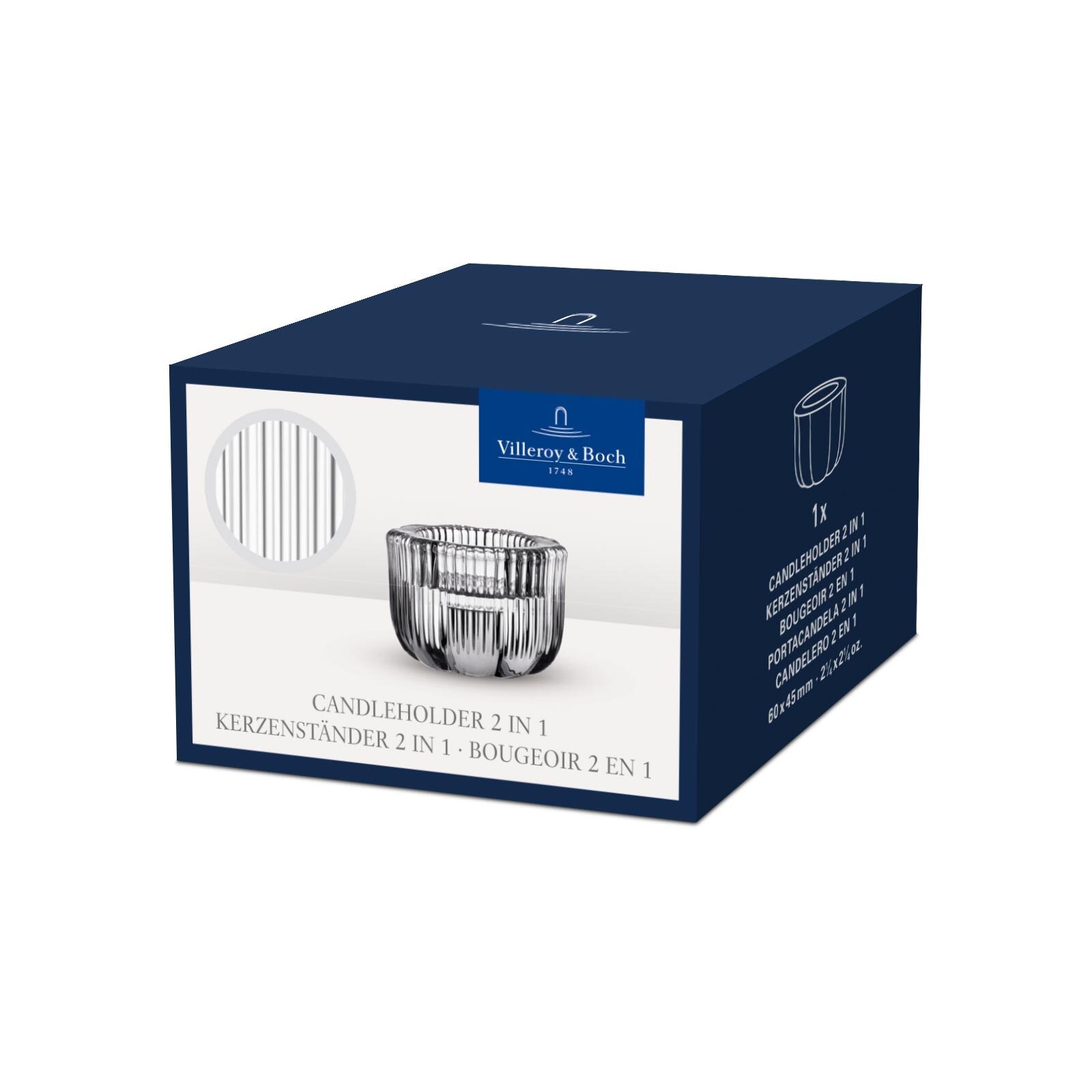 Villeroy & Boch Kerzenhalter »2in1-Kerzenständer Fleur ø 6,3 cm 6er Set blau«