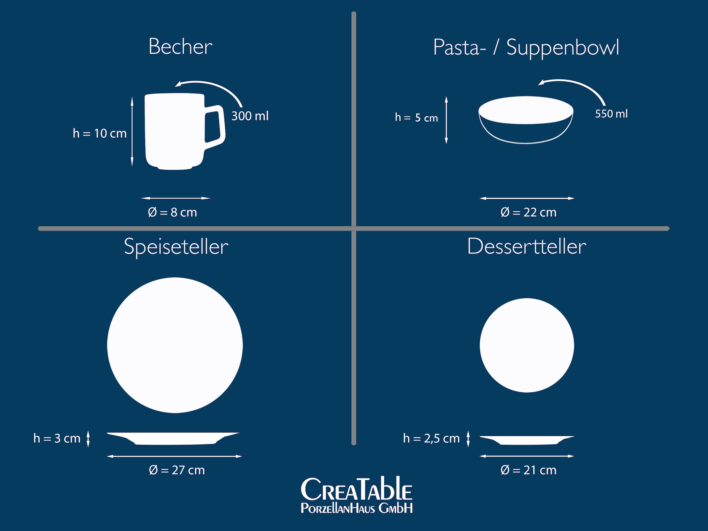 CreaTable Kombiservice »Vesuvio, Service 24-tlg.« Eleganz, Vulkanoptik