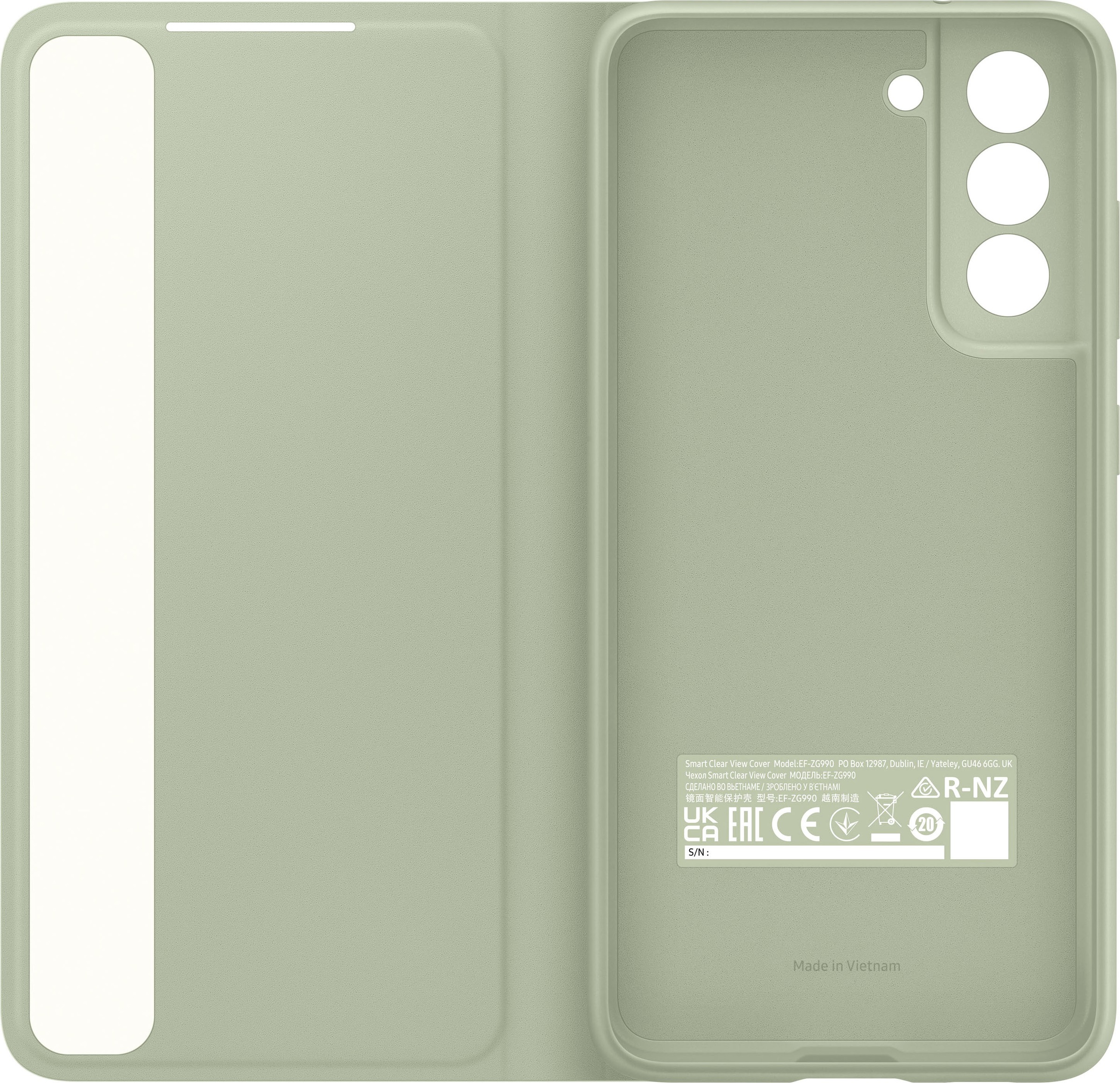 Samsung Smartphone-Hülle »Smart Clear View Cover«, Galaxy S21 FE, 16,3 cm (6,4 Zoll)