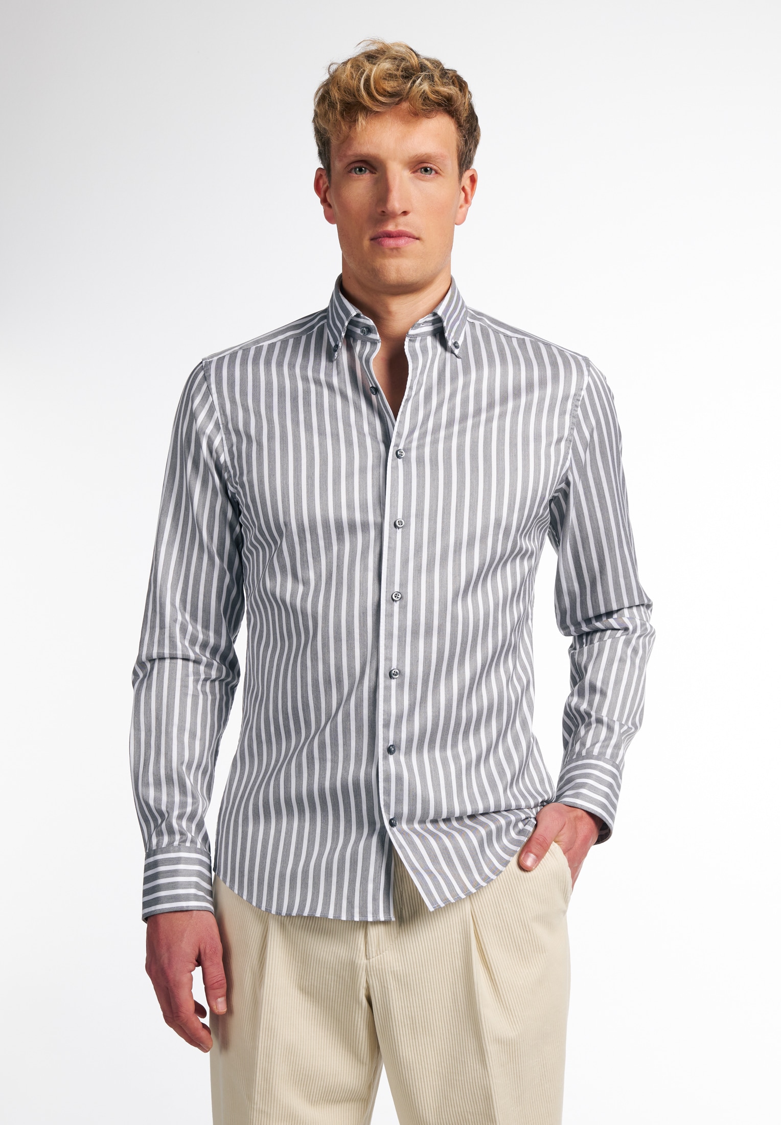 Eterna Langarmhemd »SLIM FIT« EASY IRON (bügelleicht)