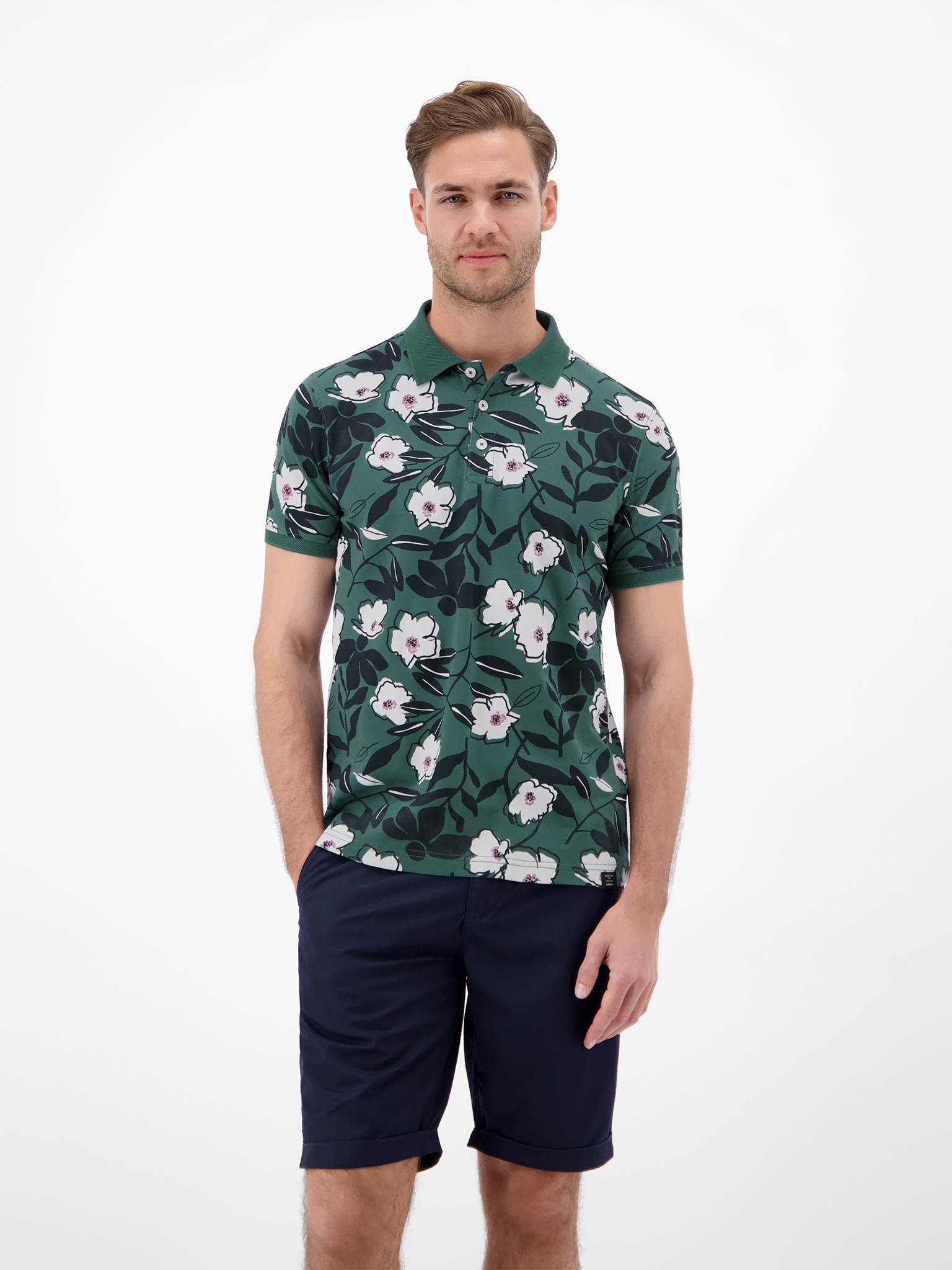 LERROS Poloshirt mit All-Over Print