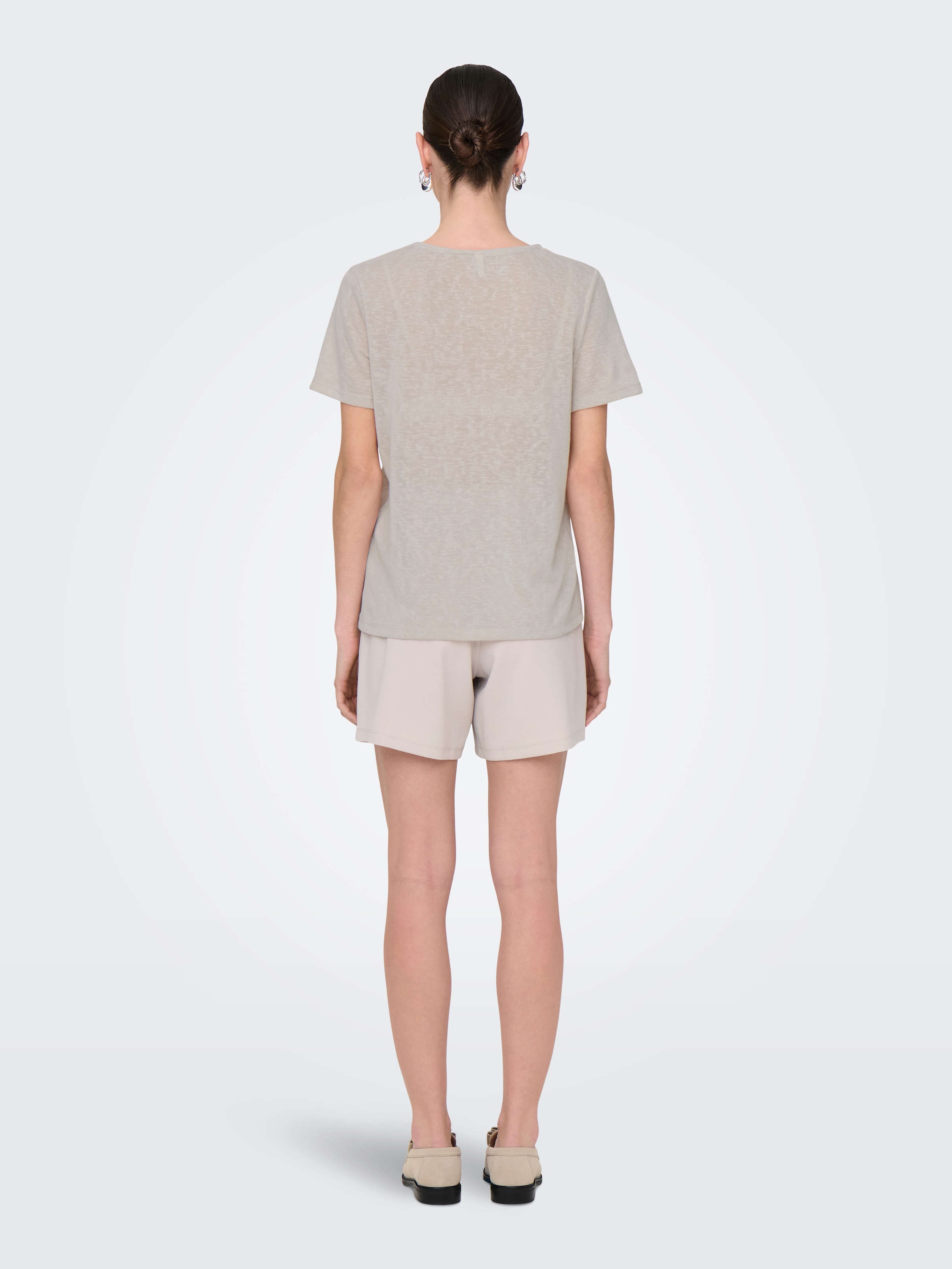 ONLY V-Shirt »ONLZOLA LIFE S/S V-NECK LACE TOP JRS«