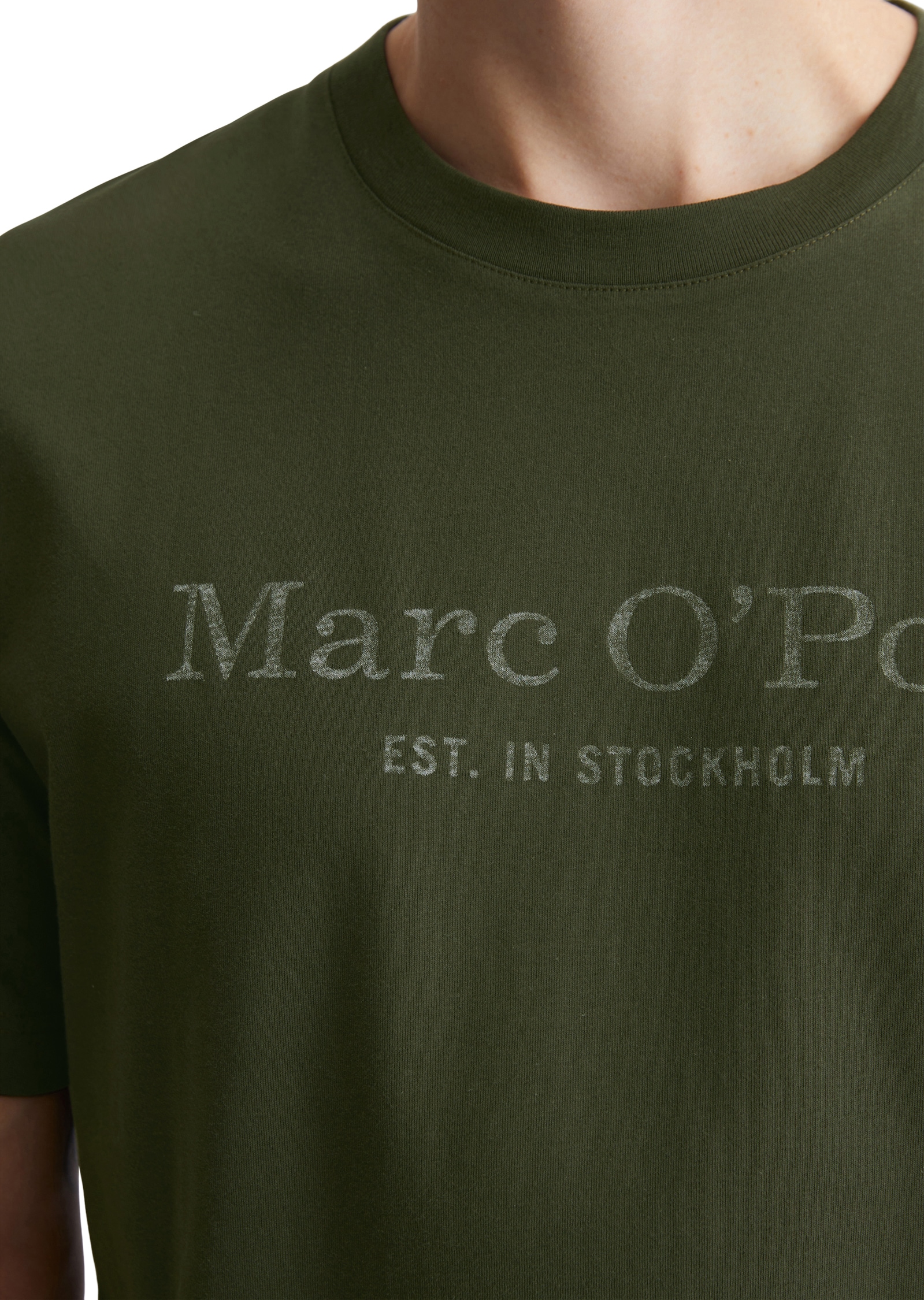 Marc O'Polo T-Shirt, mit tonigem Label-Print vorne