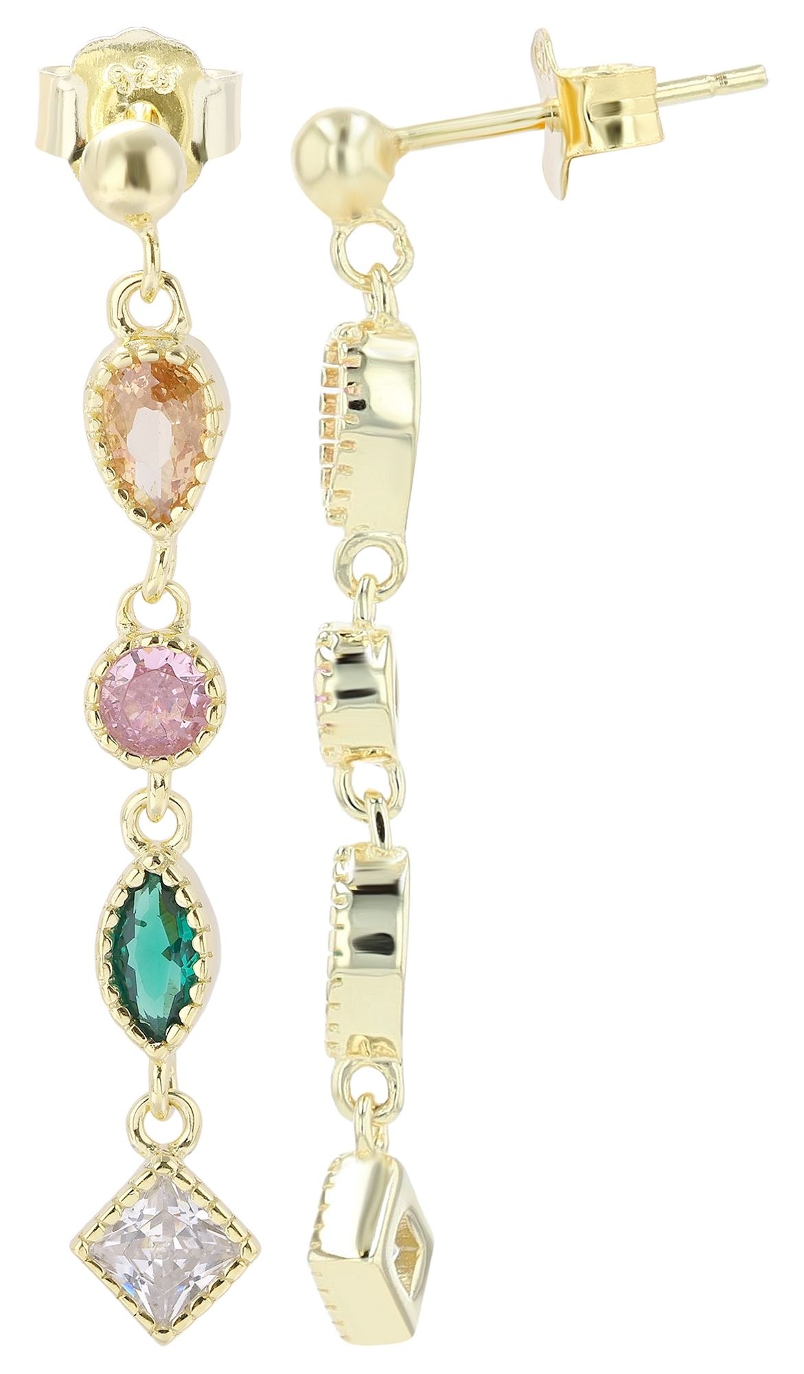 Adelia´s Paar Ohrstecker »Damen Ohrringe ¿ Ohrstecker aus 925 Silber mit Zirkonia«