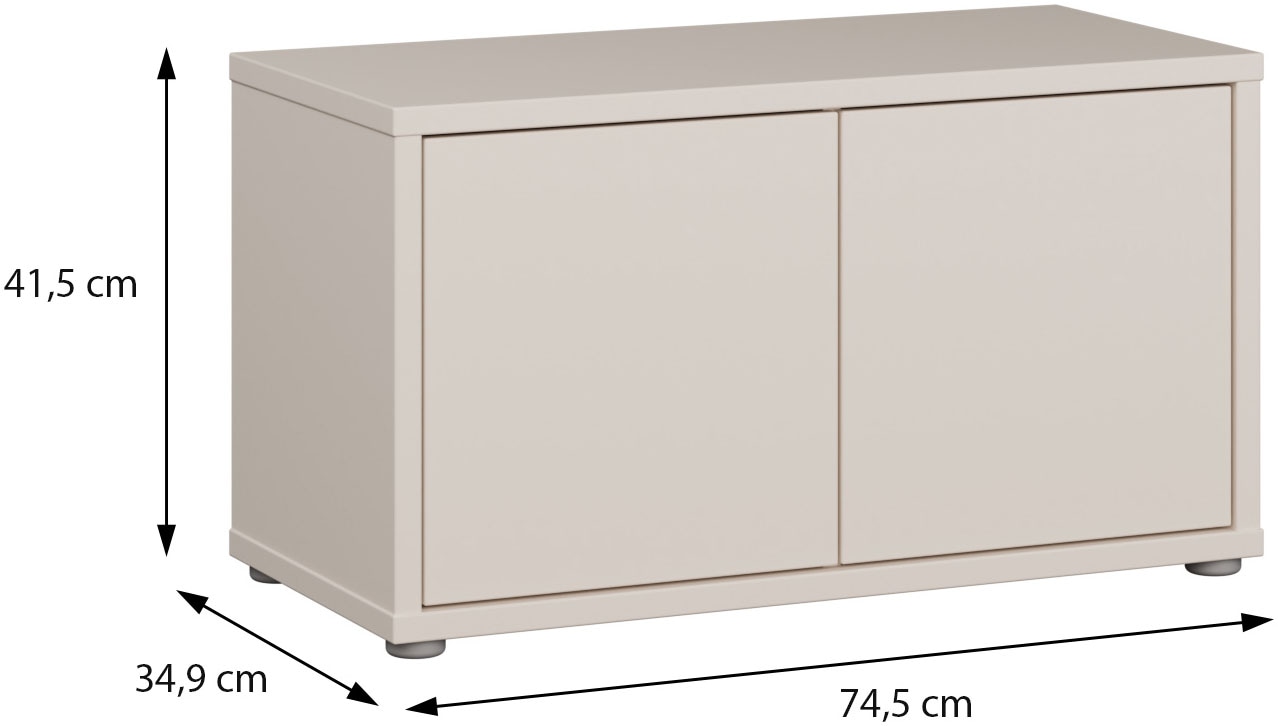 FORTE Schuhbank B/H/T 74,5/41,5/34,9 cm, Push to open