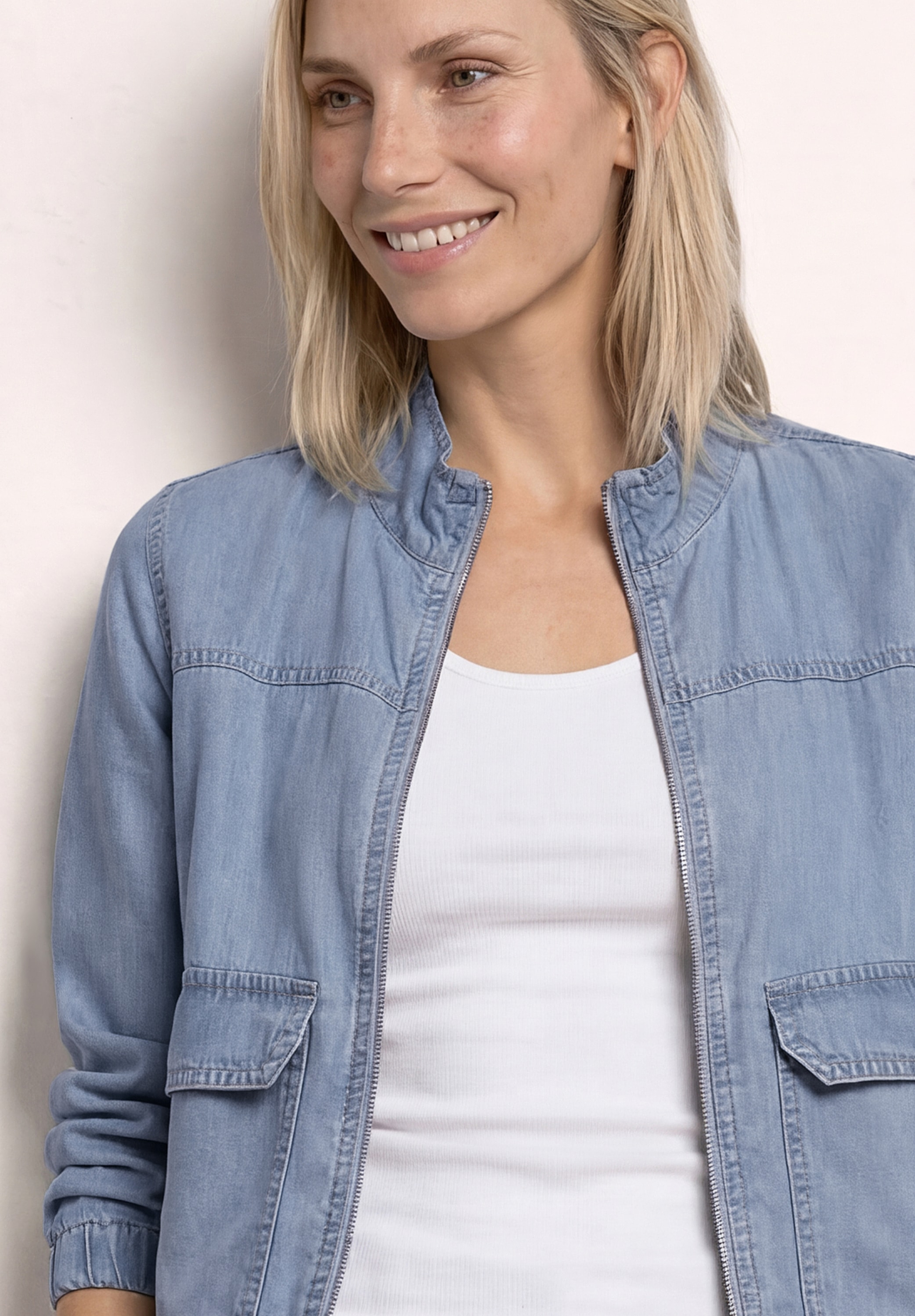 STREET ONE Blouson mit Stehkragen aus Lyocell