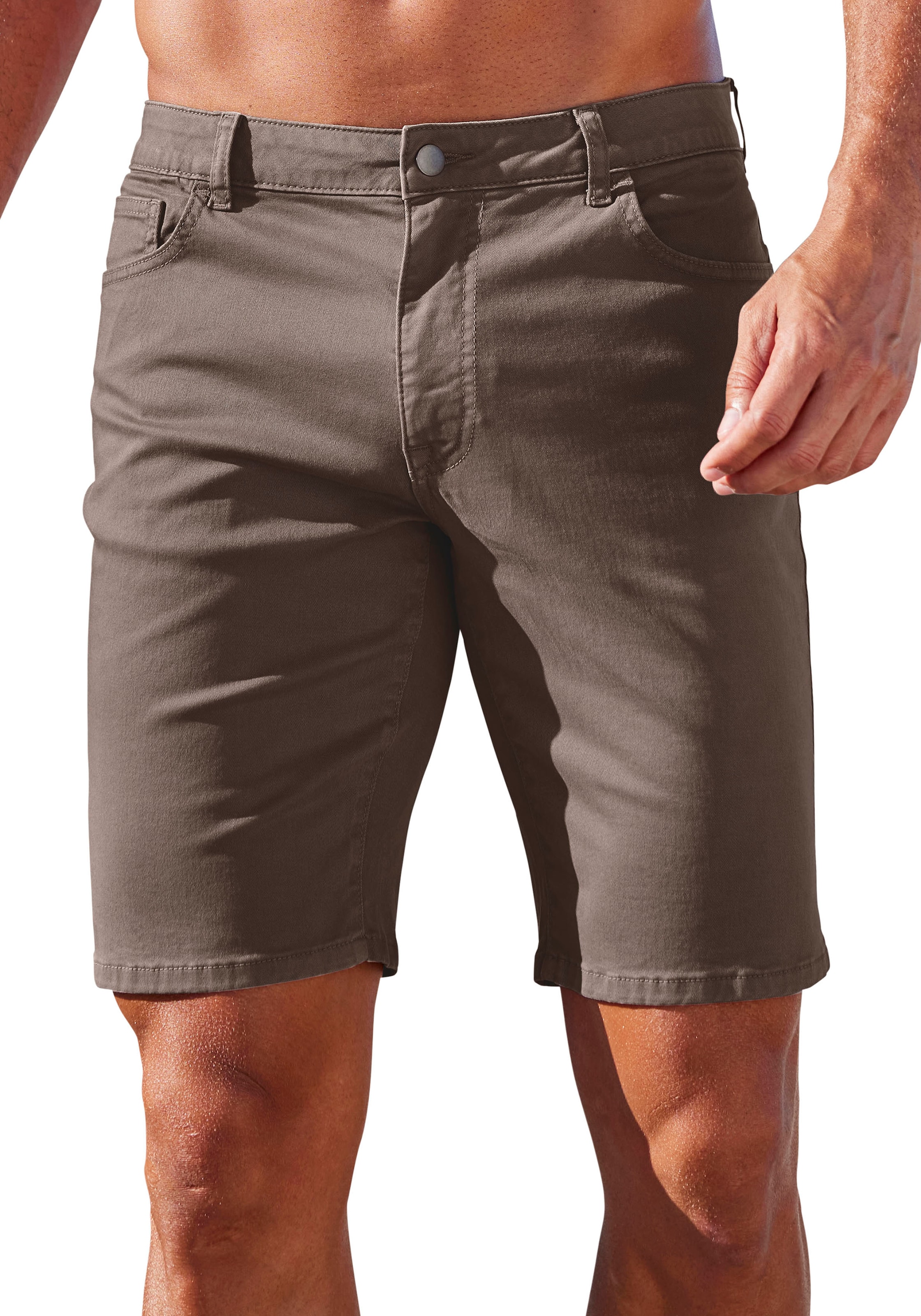 John Devin Bermudas, 5-Pocket kurze Jeans Hose aus elastischer Denim-Qualität