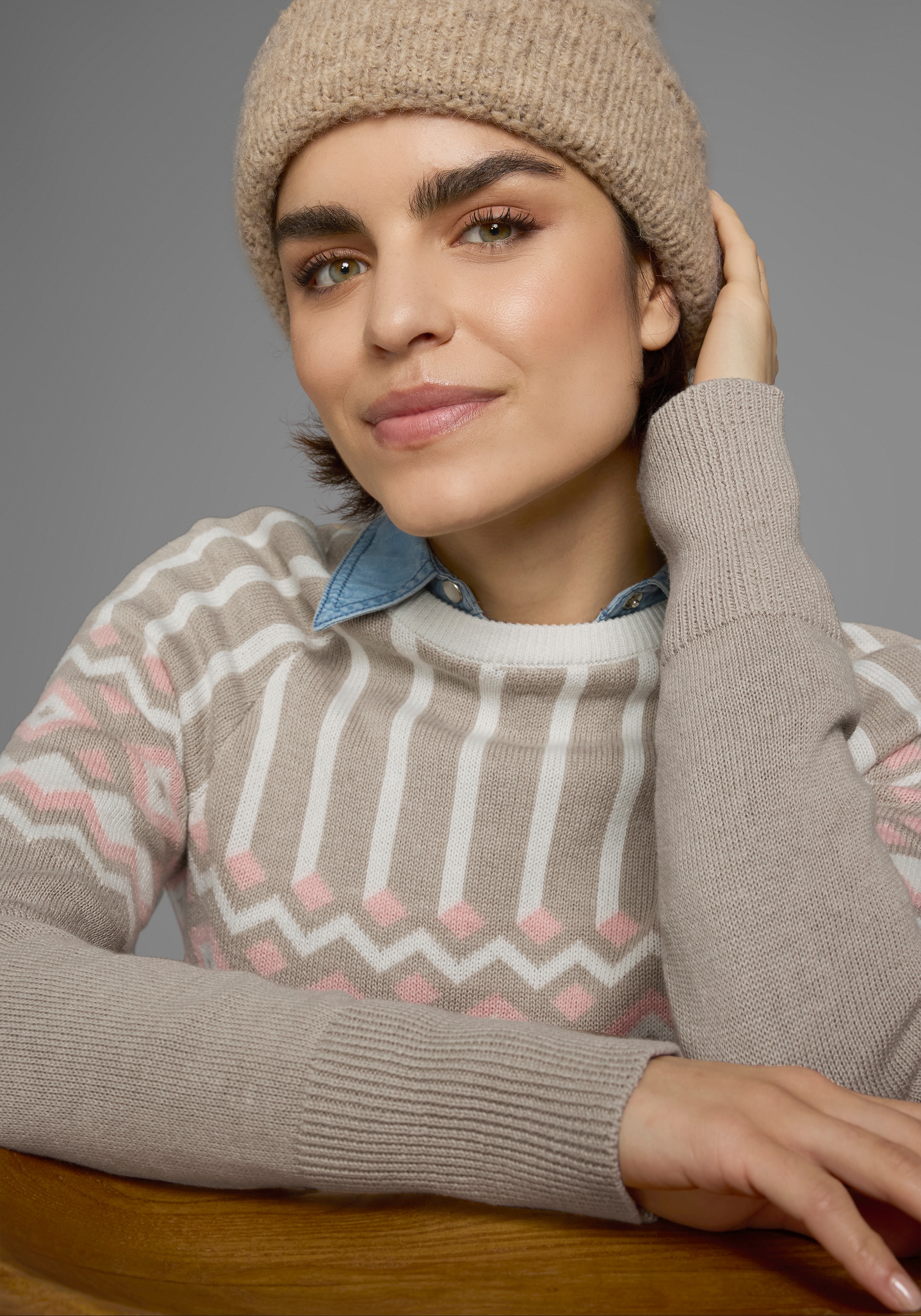 AJC Jacquardpullover, mit Norwegermuster in verschiedenen Farbvarianten