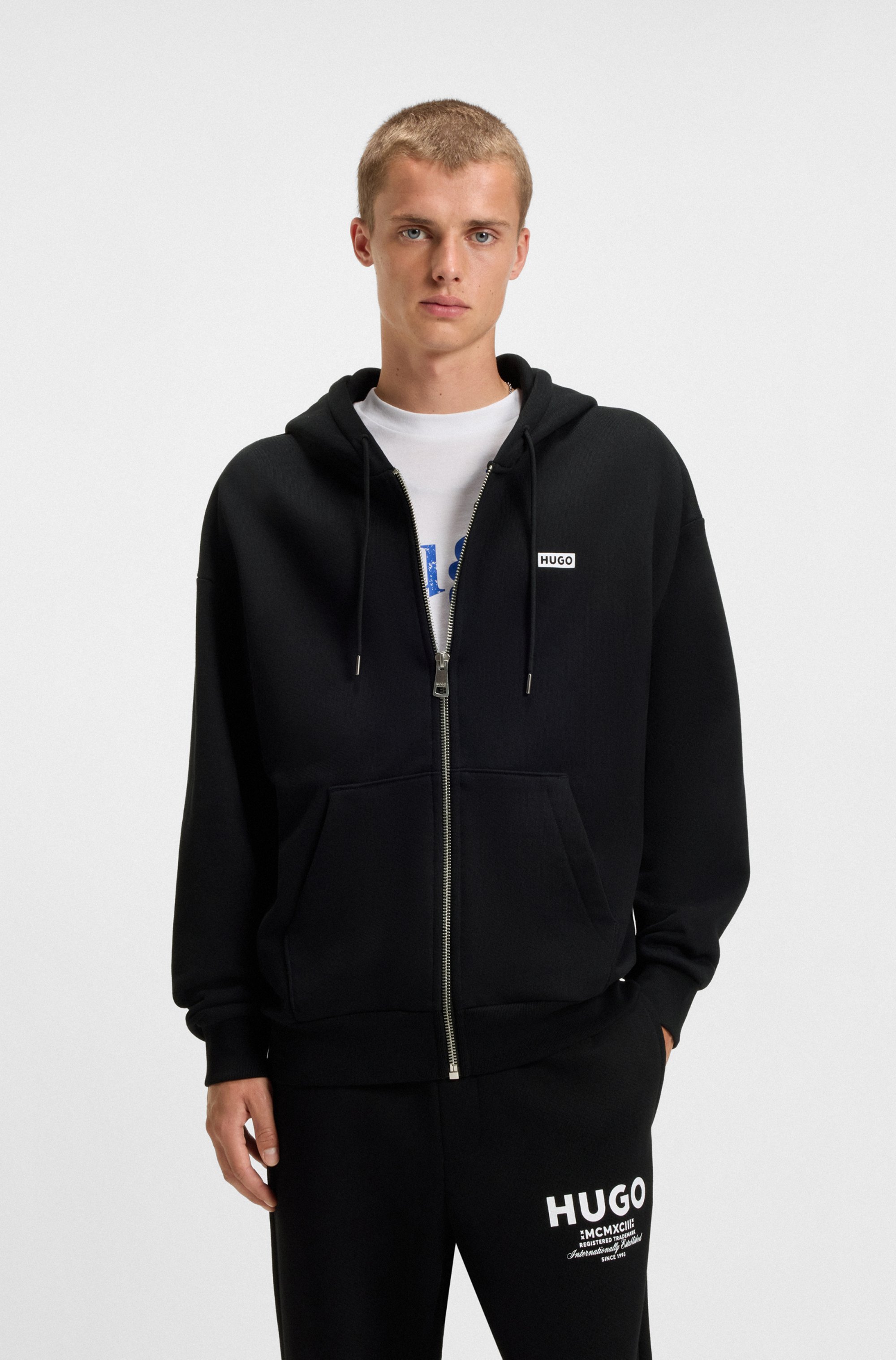 HUGO Blue Kapuzensweatjacke »Nardimez«, mit Kapuze