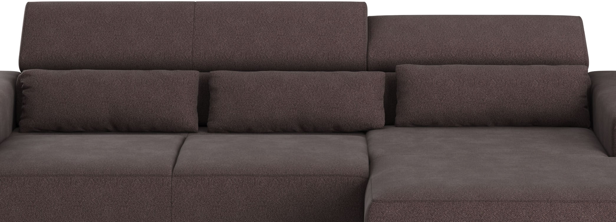 COTTA Ecksofa »Side L-Form, mit Kopfteilverstellung & 3 Nierenkissen«, optional motorische Sitztiefenverstellung
