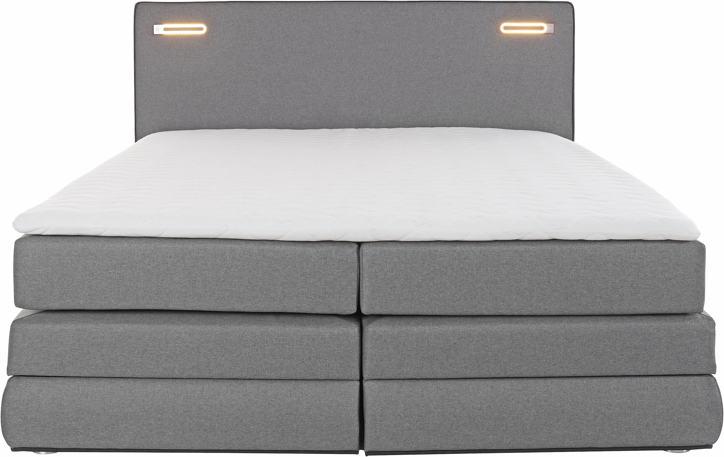 COLLECTION AB Boxspringbett »Ninoni«, inkl. Bettkasten, Topper und wahlweise mit LED-Beleuchtung