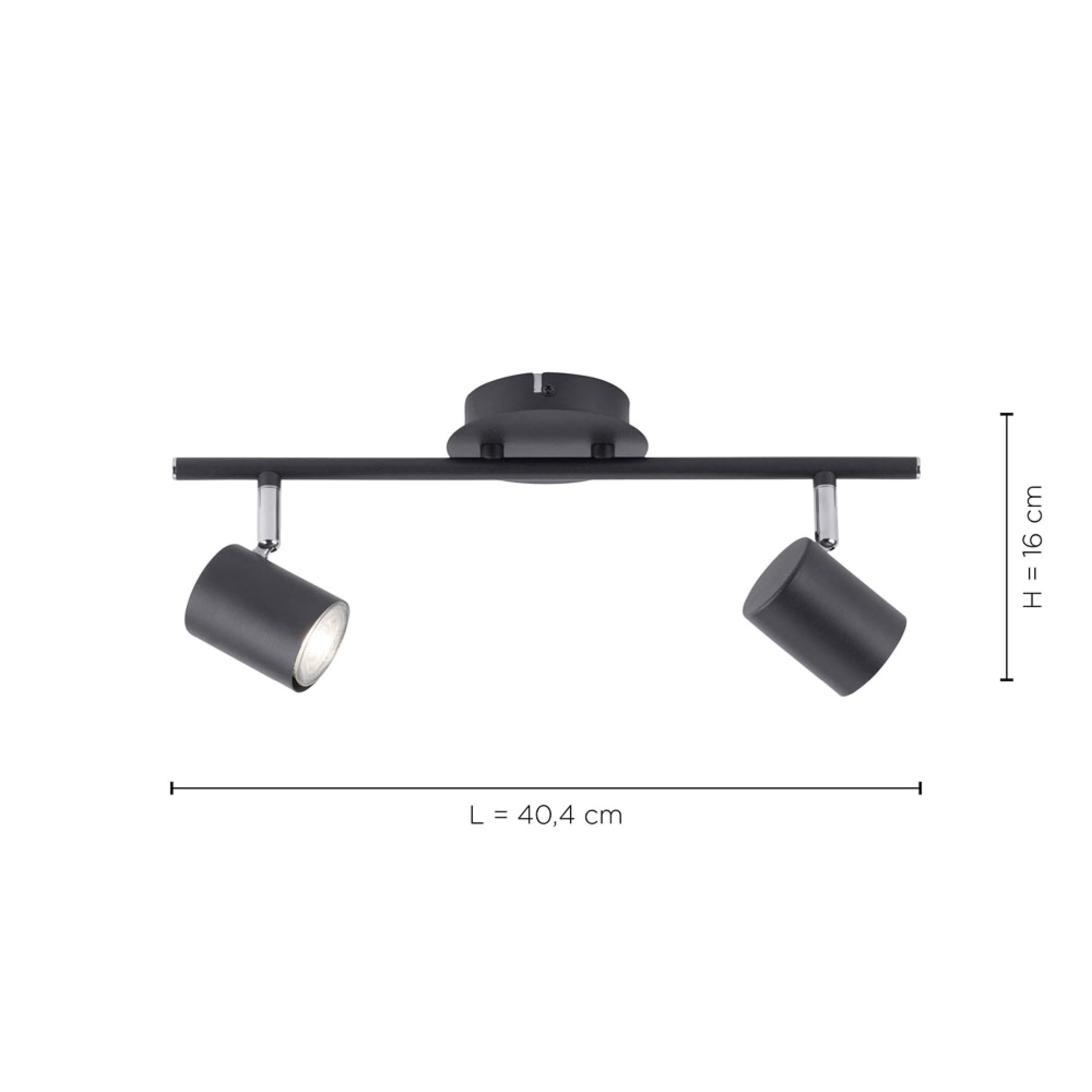 JUST LIGHT LED Deckenleuchte »TARIK«, 2 flammig, Leuchtmittel GU10 | LED wechselbar, LED