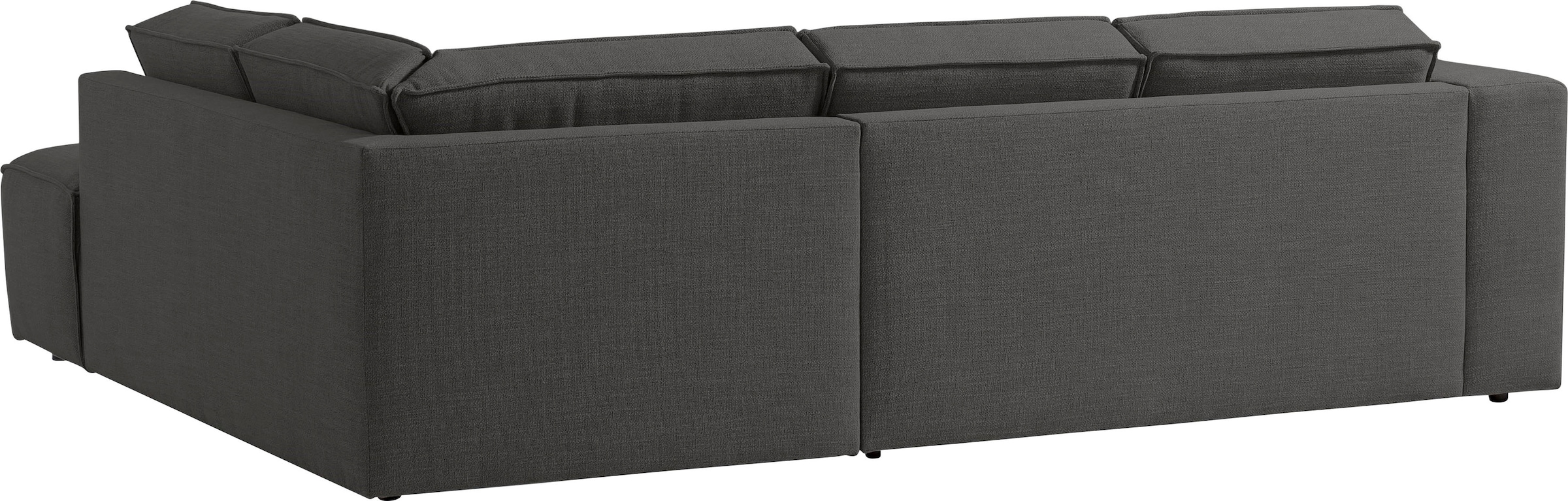 TRENDMANUFAKTUR Ecksofa »Dice, aktuelles Design, L-Form, mit komfortabler«, Sitztiefenverstellung und Kaltschaumpolsterung toller Sitzkomfort