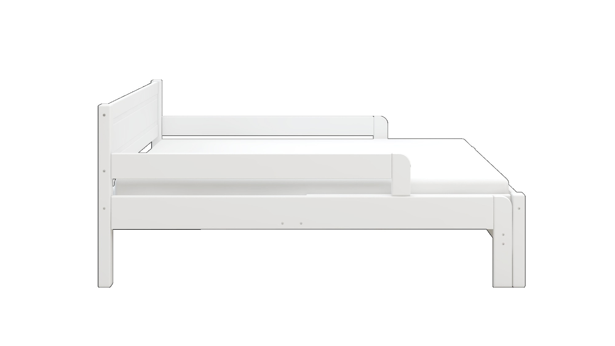 OTTO home Kinderbett »Hero, Massivholzbett, ausziehbar von 140 bis 200 cm, FSC®« 90cm Breite, 140-200cm Liegefläche,  massive Kiefer, mit Lattenrost, zeitlose Optik,  Rausfallschutz