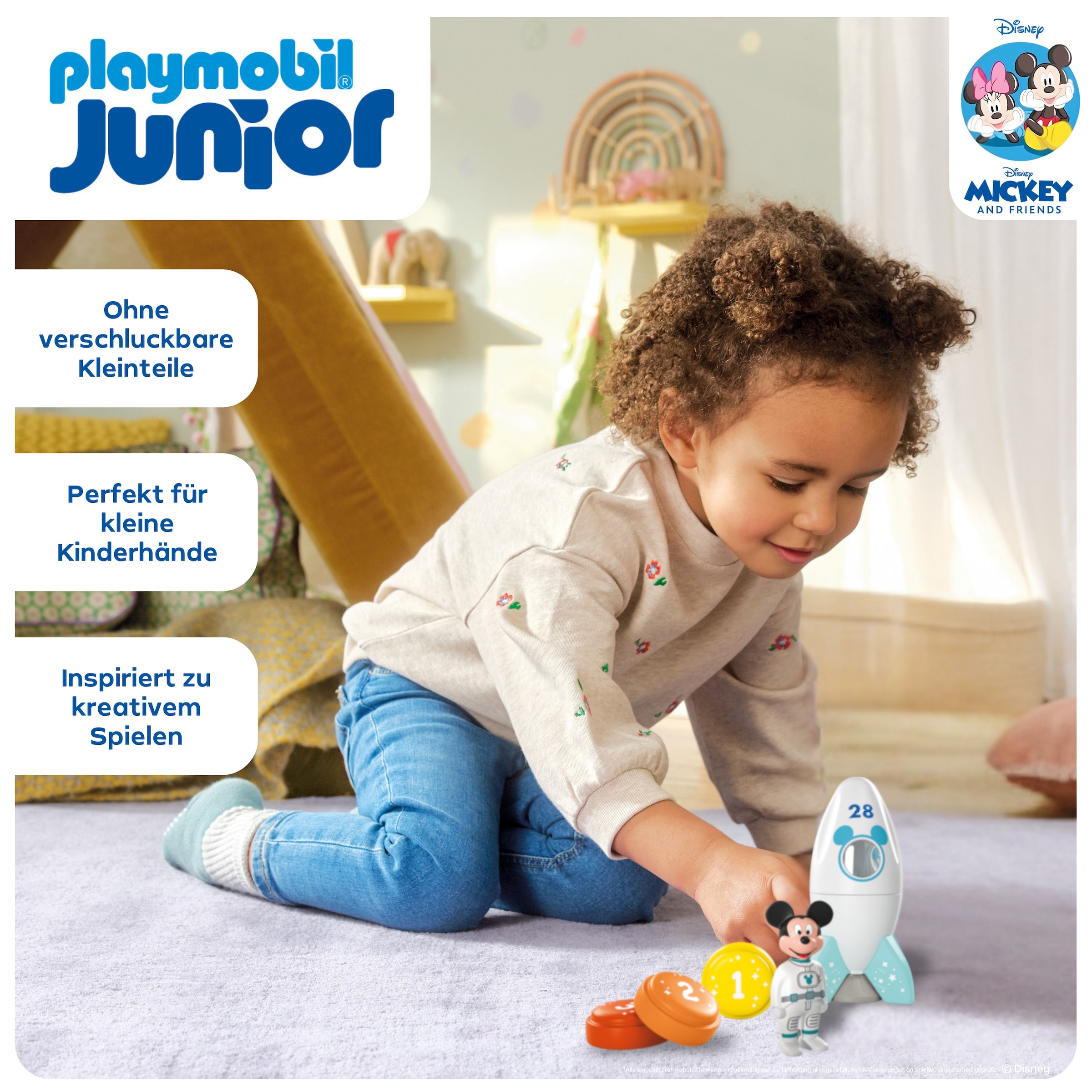 Playmobil® Konstruktions-Spielset »Micky Maus' Raketen- & Weltraum-Abenteuer (71771), JUNIOR & Disney«, (5 St.), Made in Europe