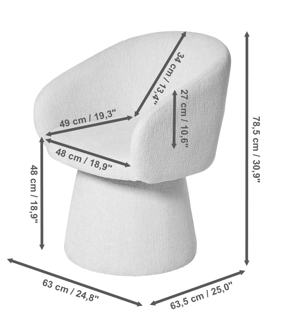 Jahnke Armlehnstuhl »DUKE TWIST« () 360° drehbar, gepolstert, mit Armlehnen, Kegelfuß mit Stoffbezug