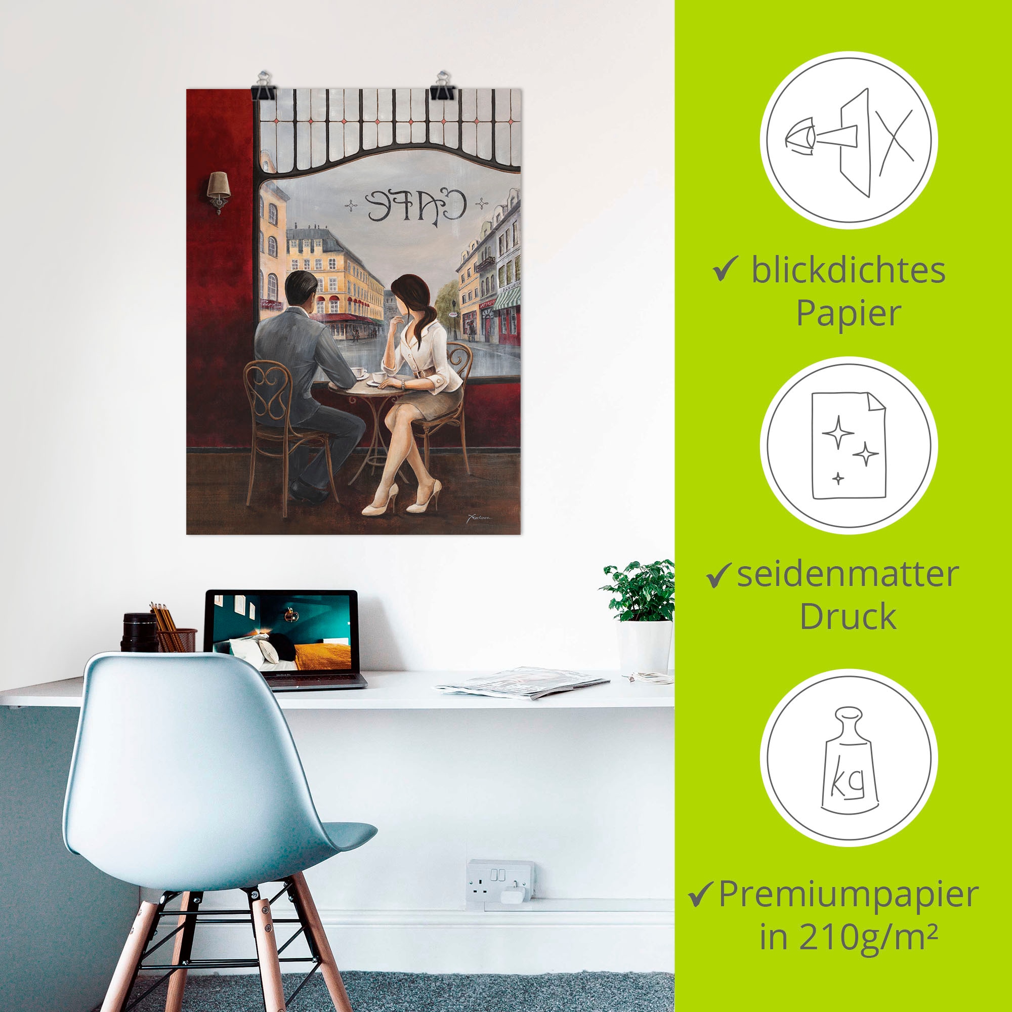 Artland Wandbild »Café« Restaurant & Cafés 1 Stk. tlg. als Alubild, Leinwandbild, Poster in verschied. Größen