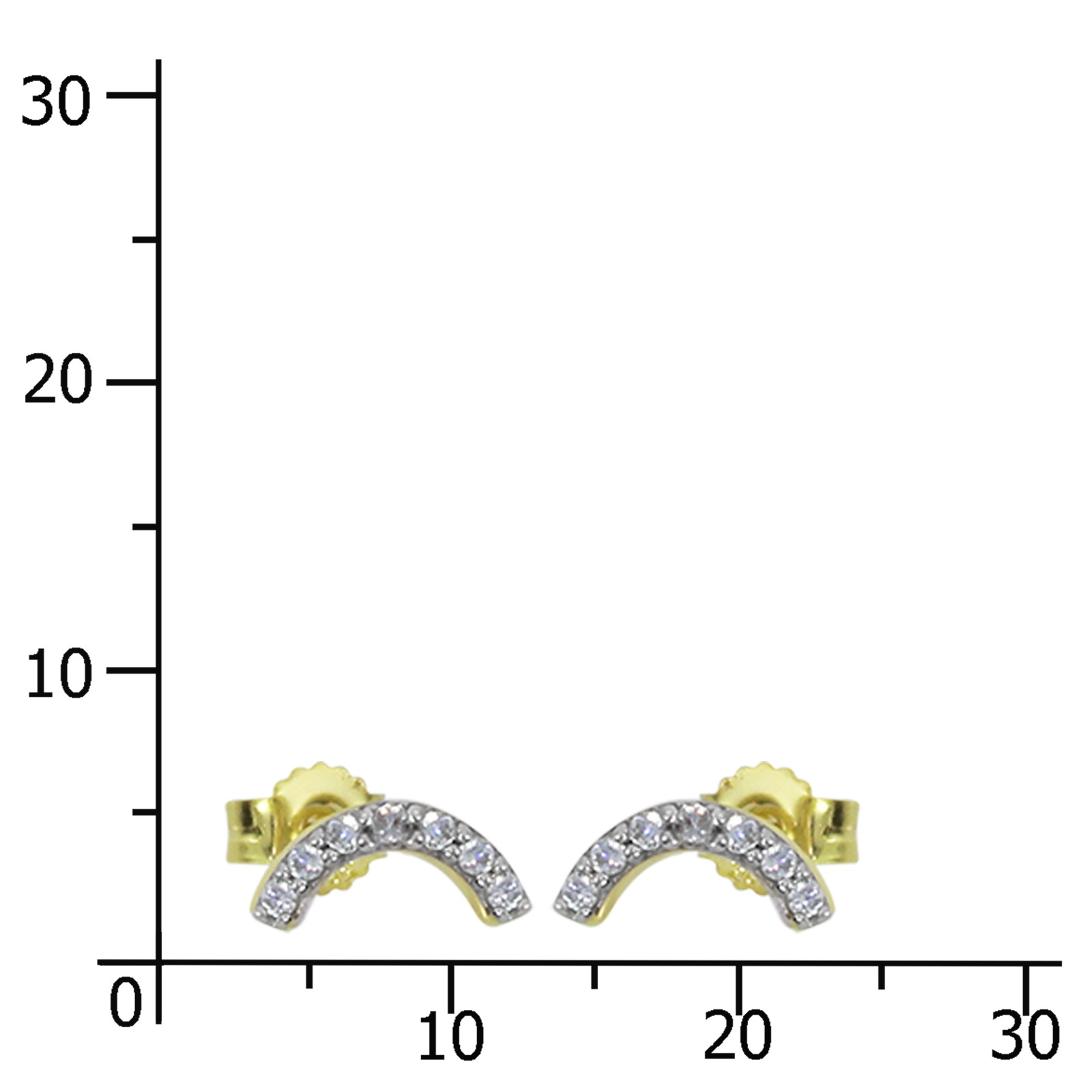 OSTSEE-SCHMUCK Paar Ohrstecker »- Brenda - Gold 333/000 - Zirkonia«