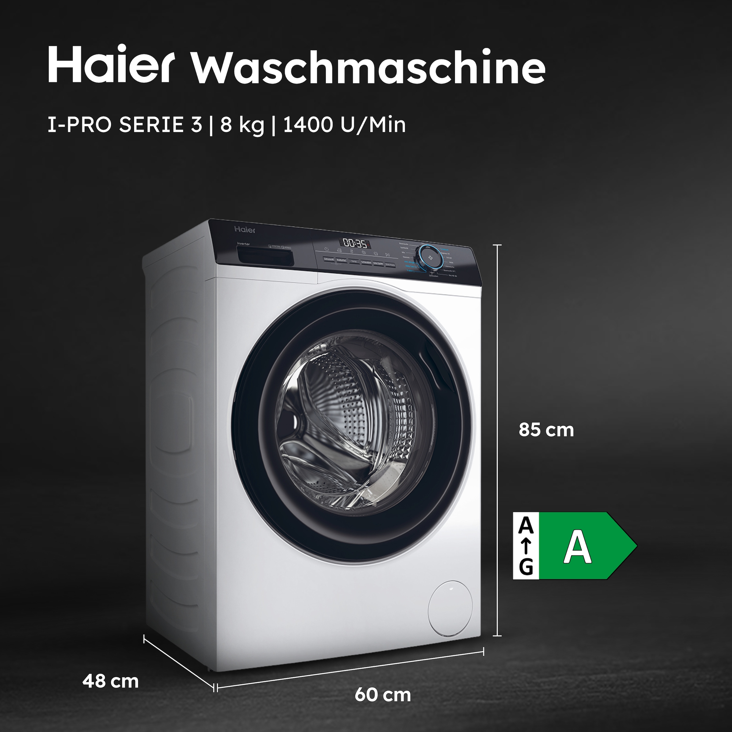 Haier Waschmaschine »HW81-NBP14939«, 8 kg, 1400 U/min, Das Hygiene-Plus: Selbstreinigung & antibakterielle Technologie (ABT®)