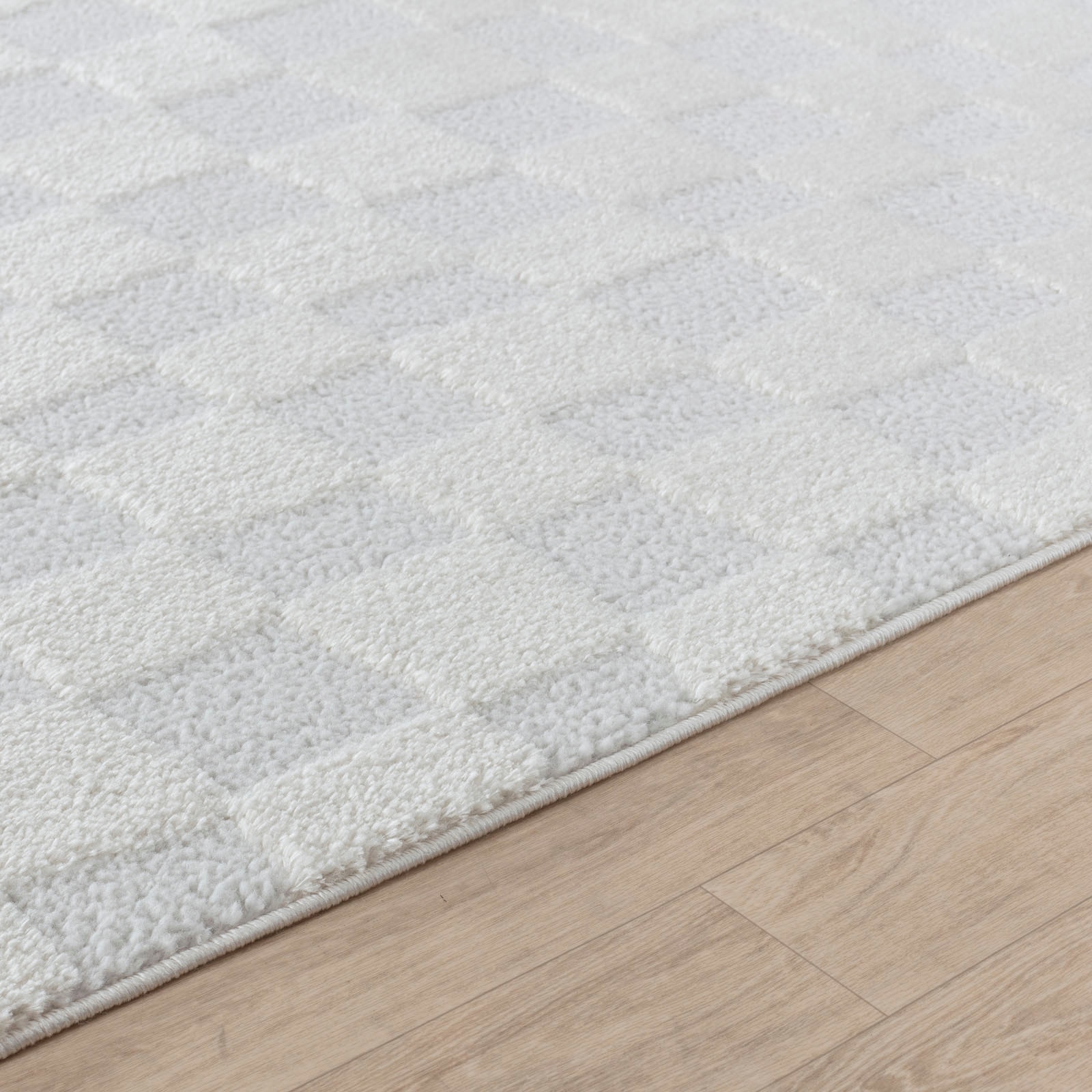 Livabliss Teppich »INCHON«, rechteckig, 14 mm Höhe, Skandinavischer Teppich mit Karomuster, Kurzflor Wohnzimmerteppich