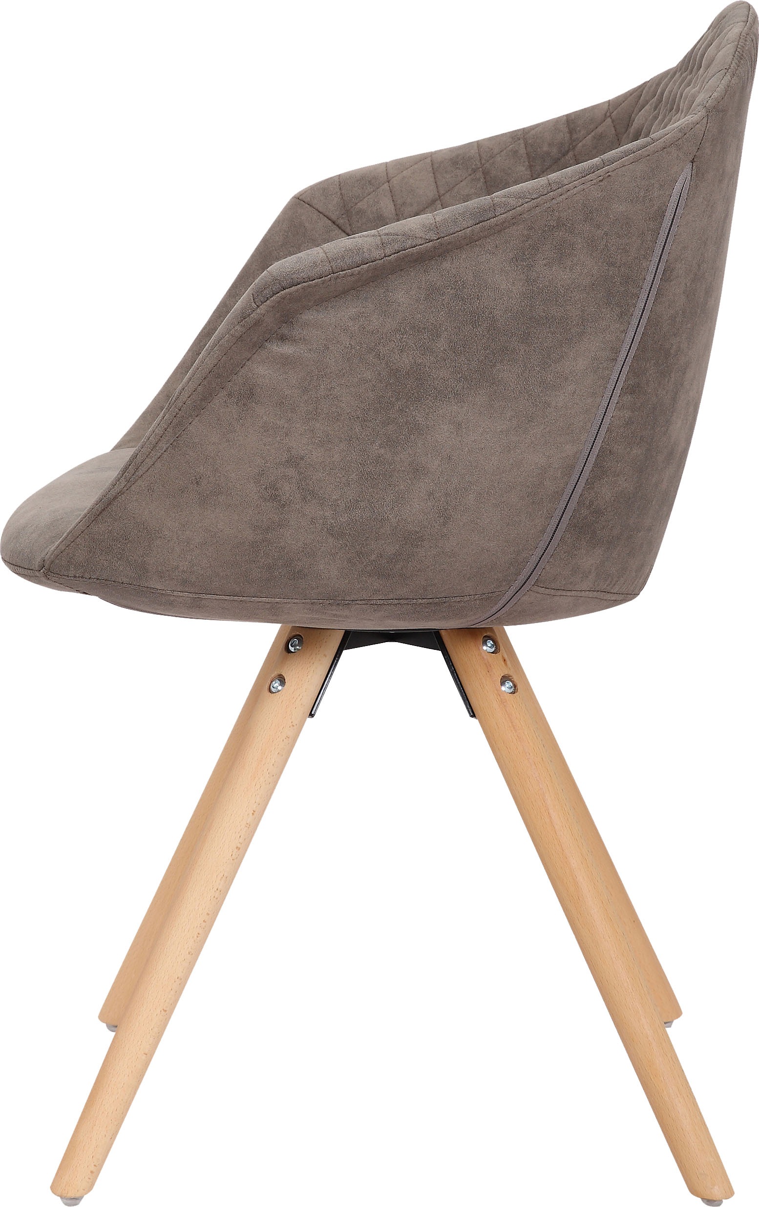 Kayoom Polsterstuhl »Stuhl Chadwick 110 2er-Set, stilvolles Design, in Naturfarben gehalten« (Set) 2 Stk.bequem, Holzbeine, weich gepolstert, stilvolles Design