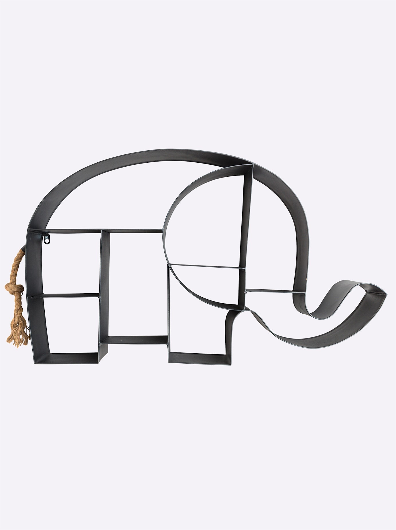 Heine Home Wandregal in schwarz, Größe B/H/T: 84 cm x 49 cm x 12 cm