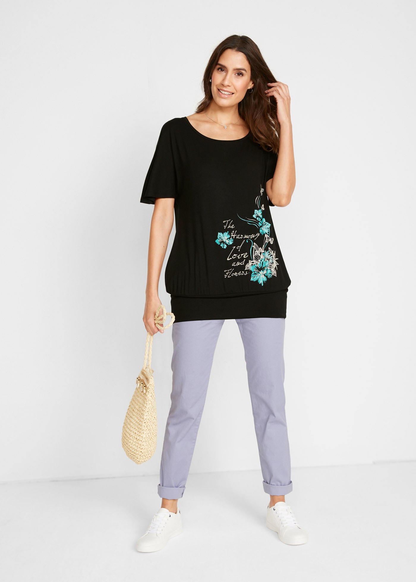 bonprix T-Shirt »Shirt mit U-Boot Ausschnitt, Halbarm« bequeme Passform, Halbarm, mit U-Boot Ausschnitt