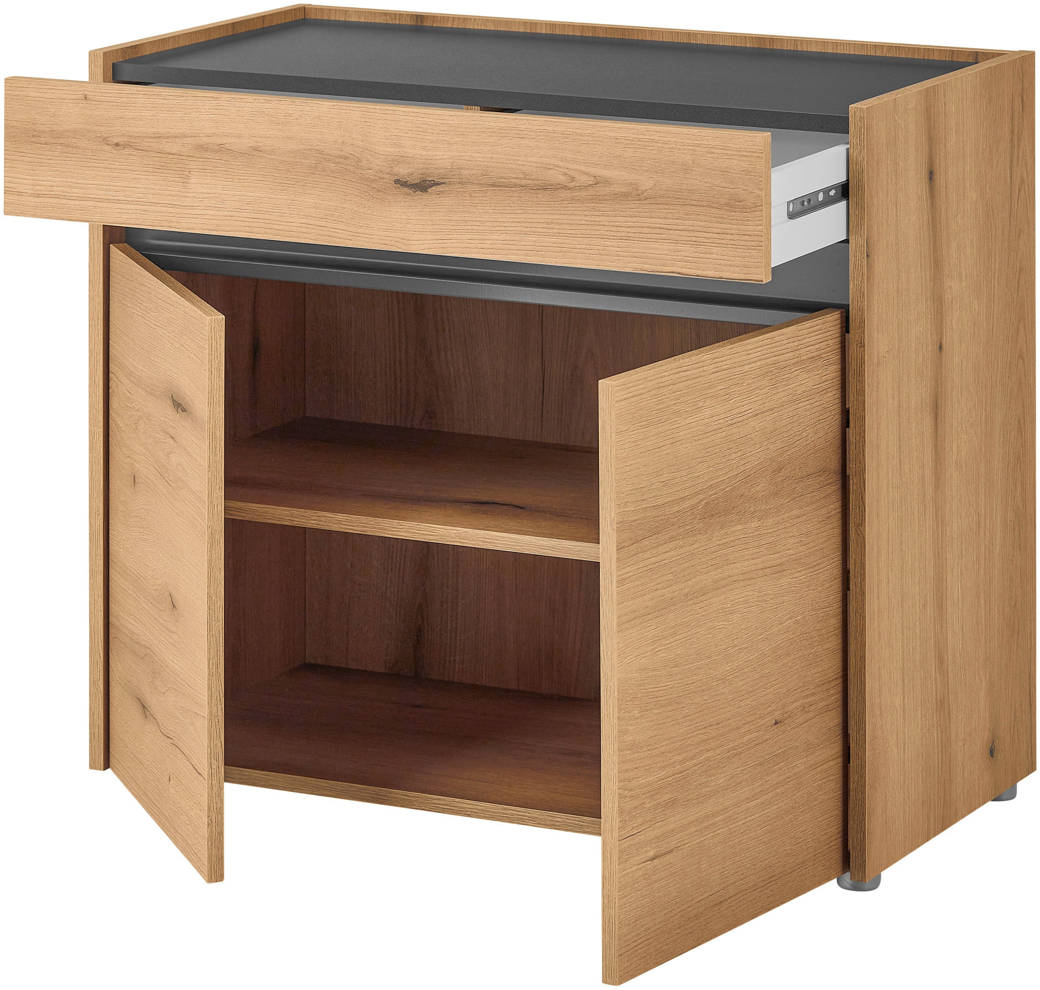 INOSIGN Kommode »GiRON/CiTY, Schrank in vier Farben, modernes Sideboard, Kommode«, viel Stauraum, Schublade, 80 cm breit