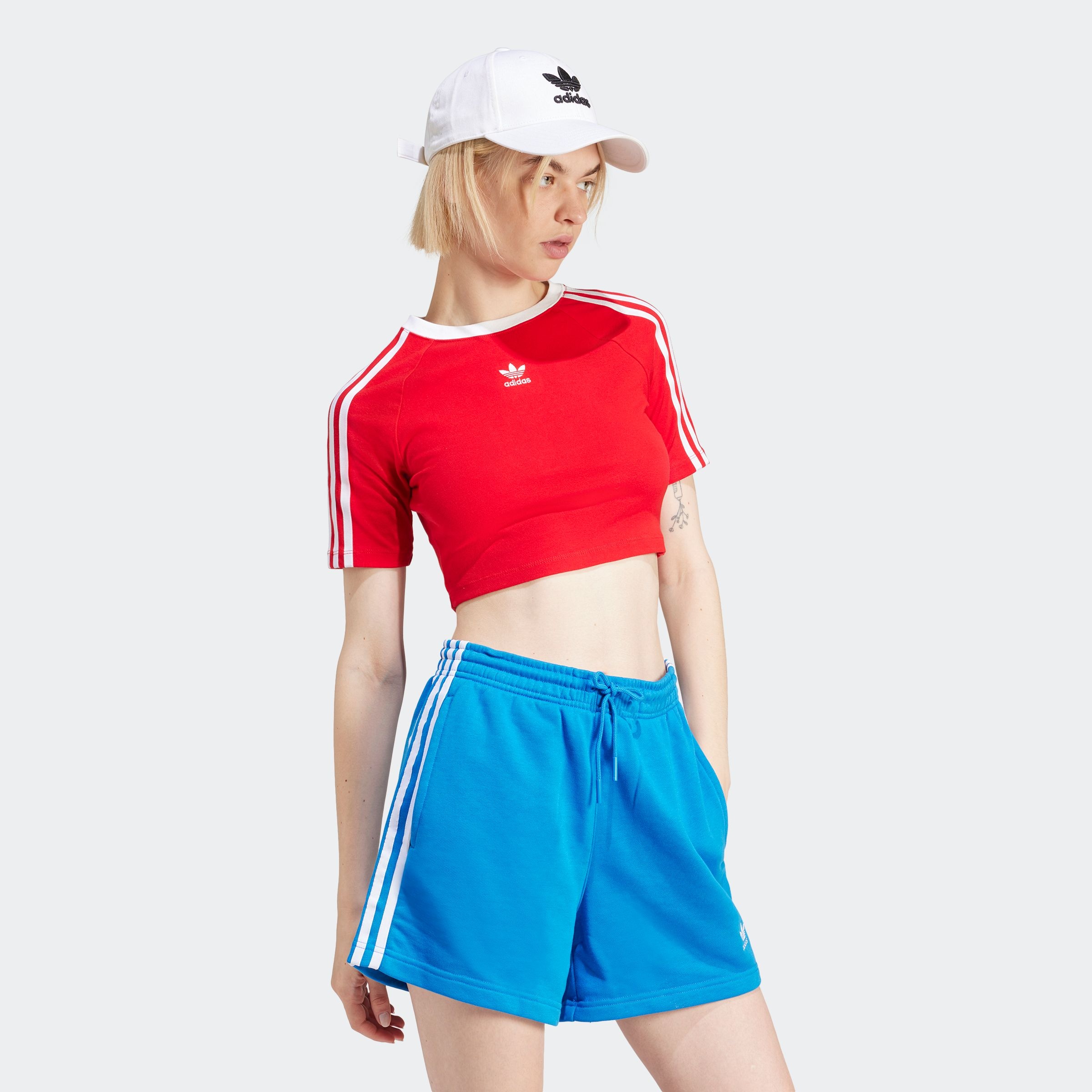 adidas Originals T-Shirt »3 S BABY TEE«, Cropped drei Streifen Shirt