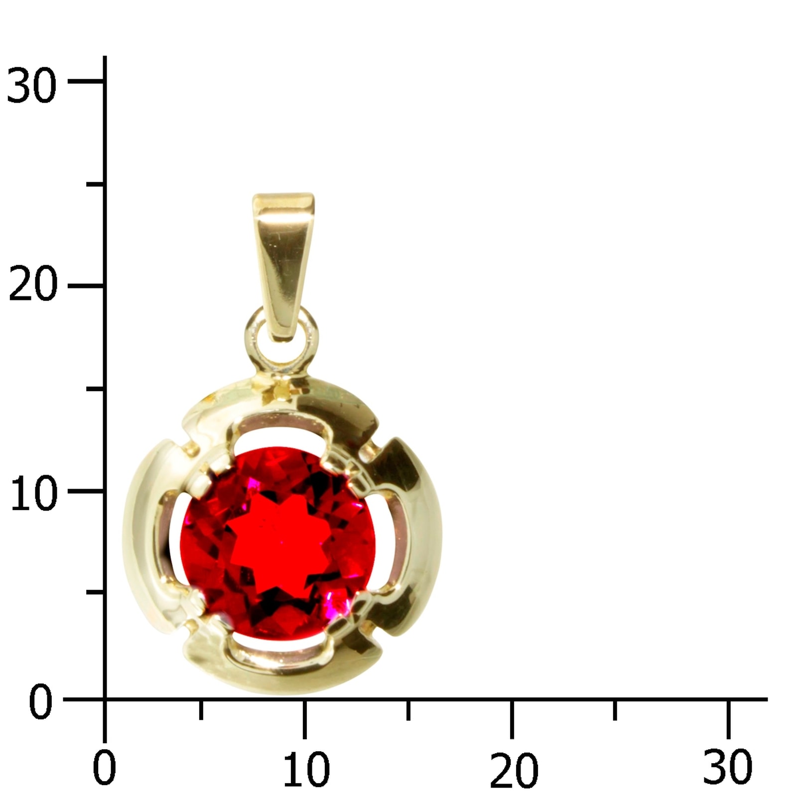 OSTSEE-SCHMUCK Kettenanhänger »- Tamira - Gold 333/000 - sy. Rubin«