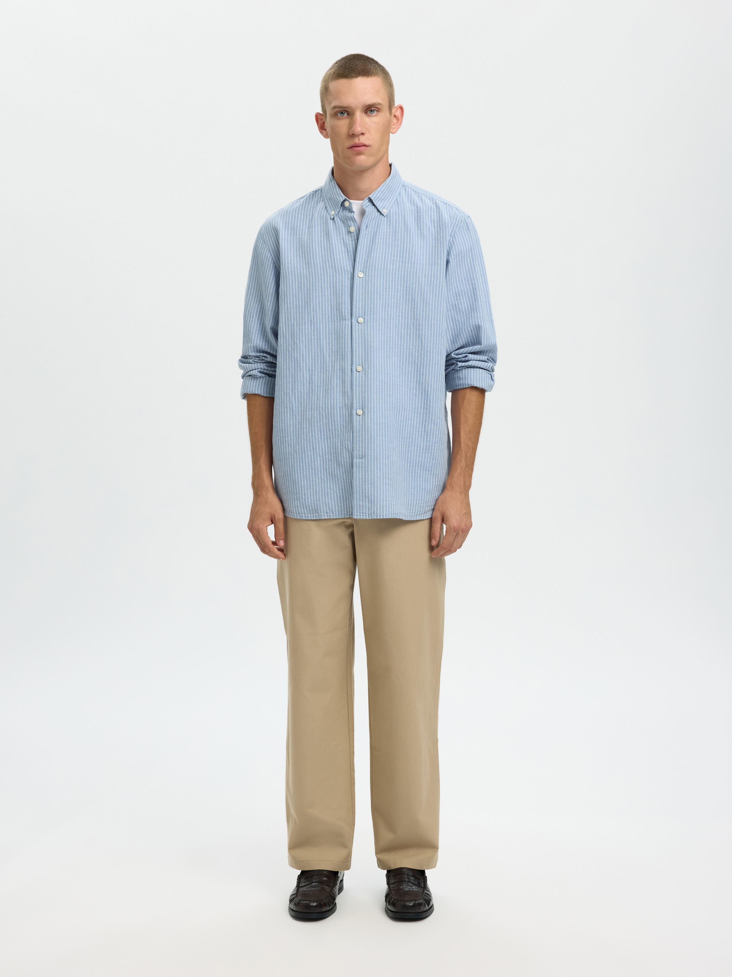 SELECTED Langarmhemd »SLHREGCLAY LINENBLEND LS SHIRT CLA NOOS«