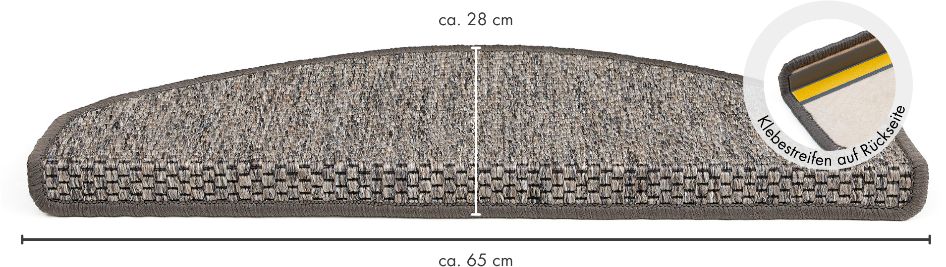 Andiamo Stufenmatte »Skagen, Made in Netherlands« halbrund 5 mm Höhe meliert, selbstklebend, strapazierfähig, 15 Stück in einem Set