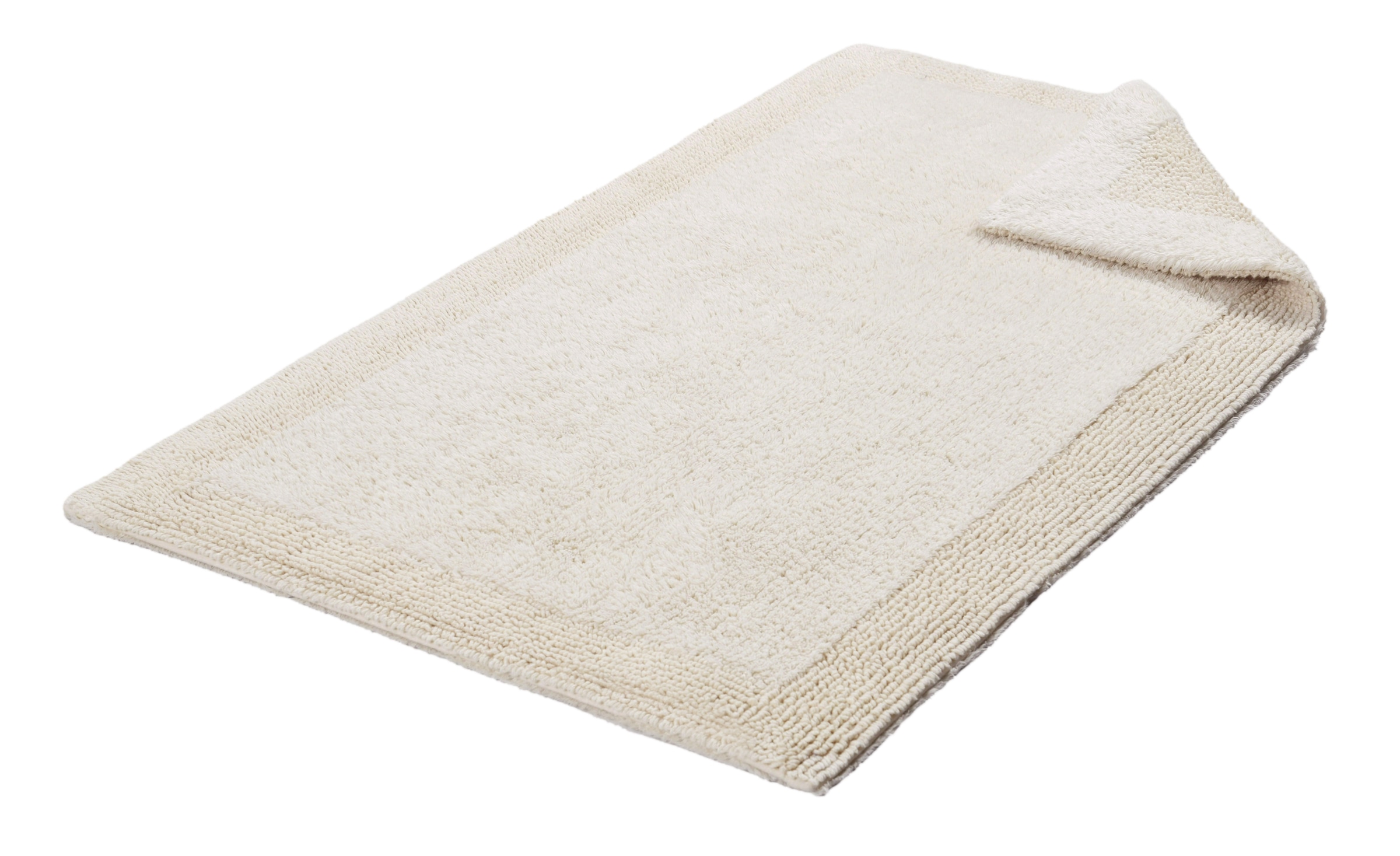 OTTO home Badematte »Kapra, Badvorleger, Badezimmer Teppich« Höhe 14 mm beidseitig nutzbar | fußbodenheizungsgeeignet | strapazierfähig mit Bordüre, Badteppich, Badematte, Baumwolle