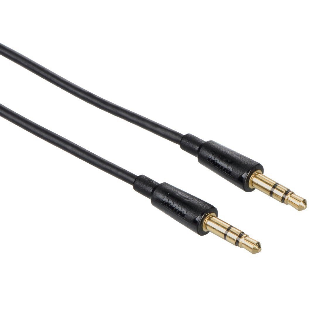 Audio-Kabel, 3,5-mm-Klinken-Stecker - Stecker, Stereo, 0,5m »Schwarz«