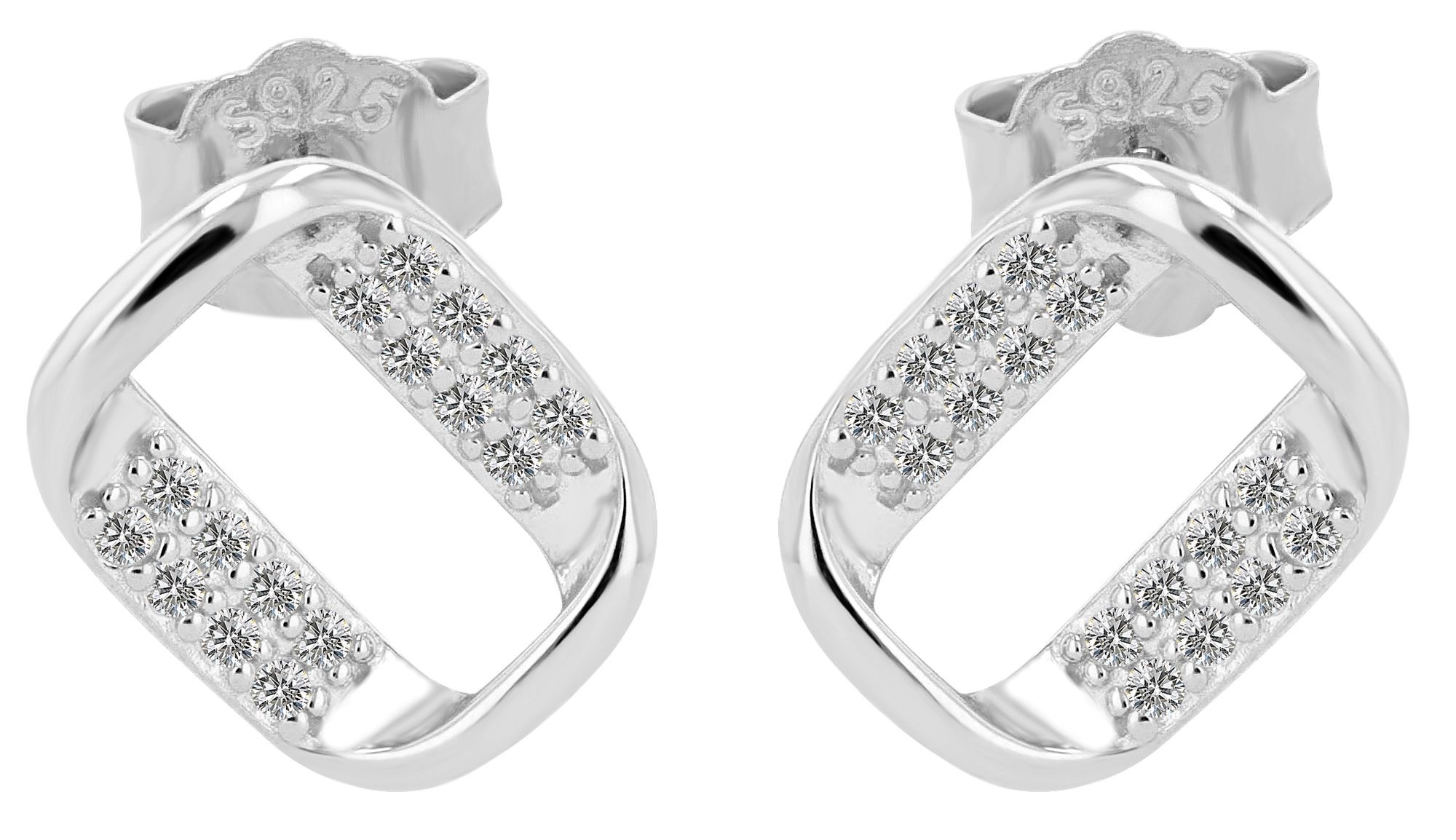 Adelia´s Paar Ohrstecker »Damen Ohrringe ¿ Ohrstecker aus 925 Silber«