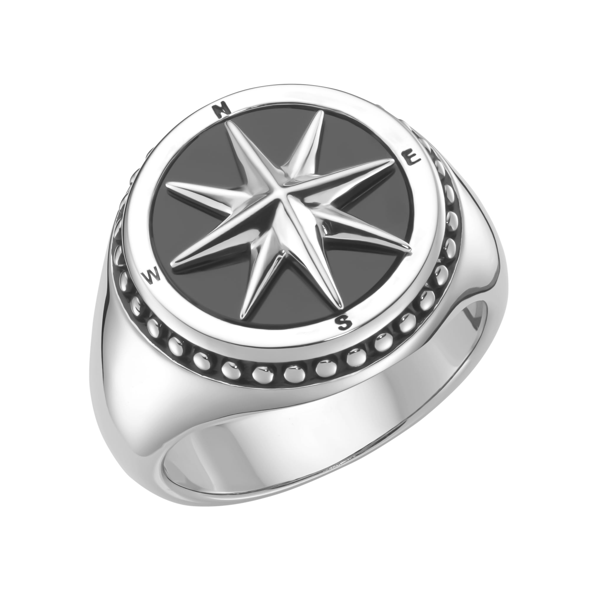 GIORGIO MARTELLO MILANO Silberring »Ring Siegelring mit schwarzer Achat-Einlage, Silber 925«