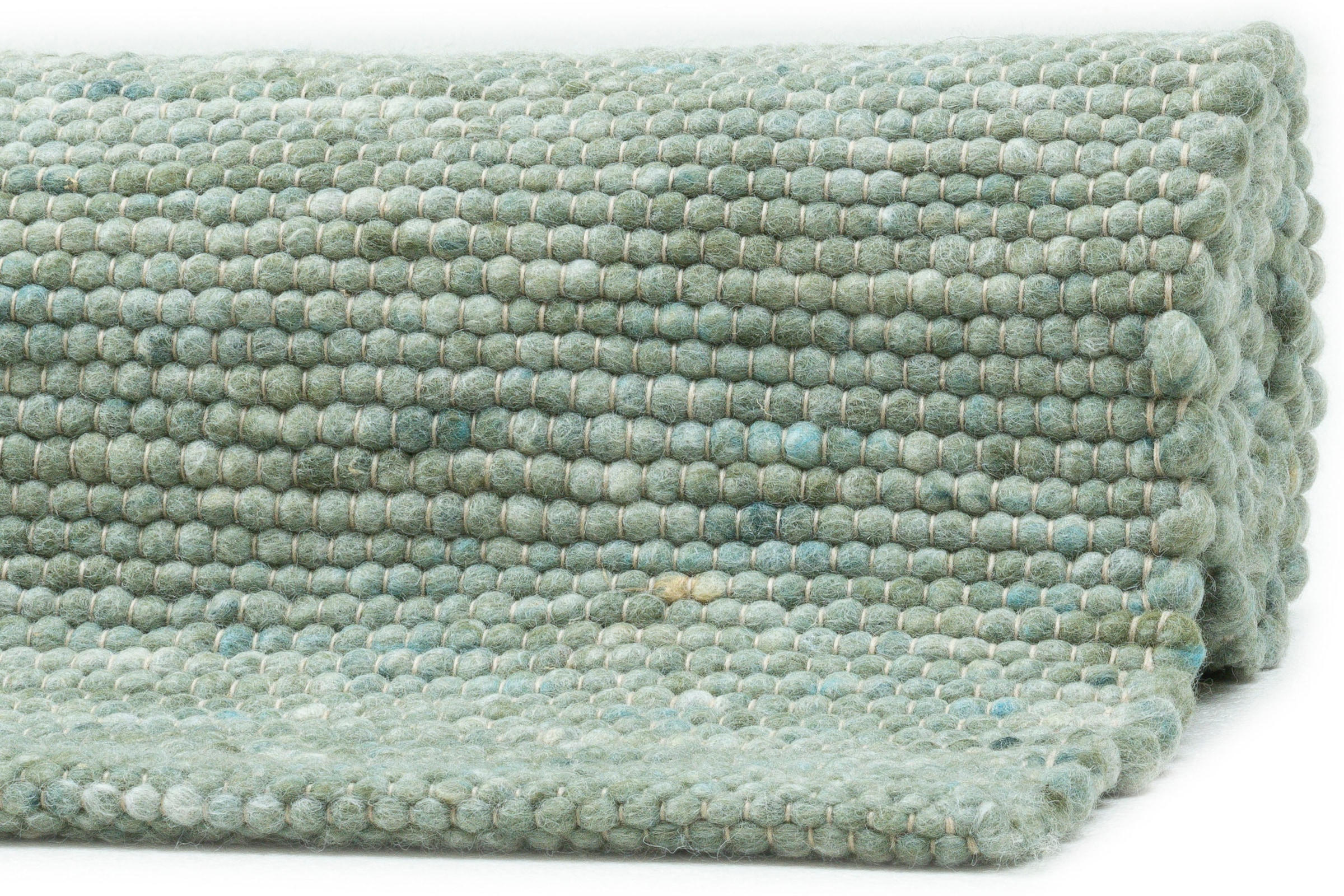 Sansibar Wollteppich »Hörnum«, rechteckig, 12 mm Höhe, Handweb Teppich, meliert, reine gewalkte Wolle, handgewebt
