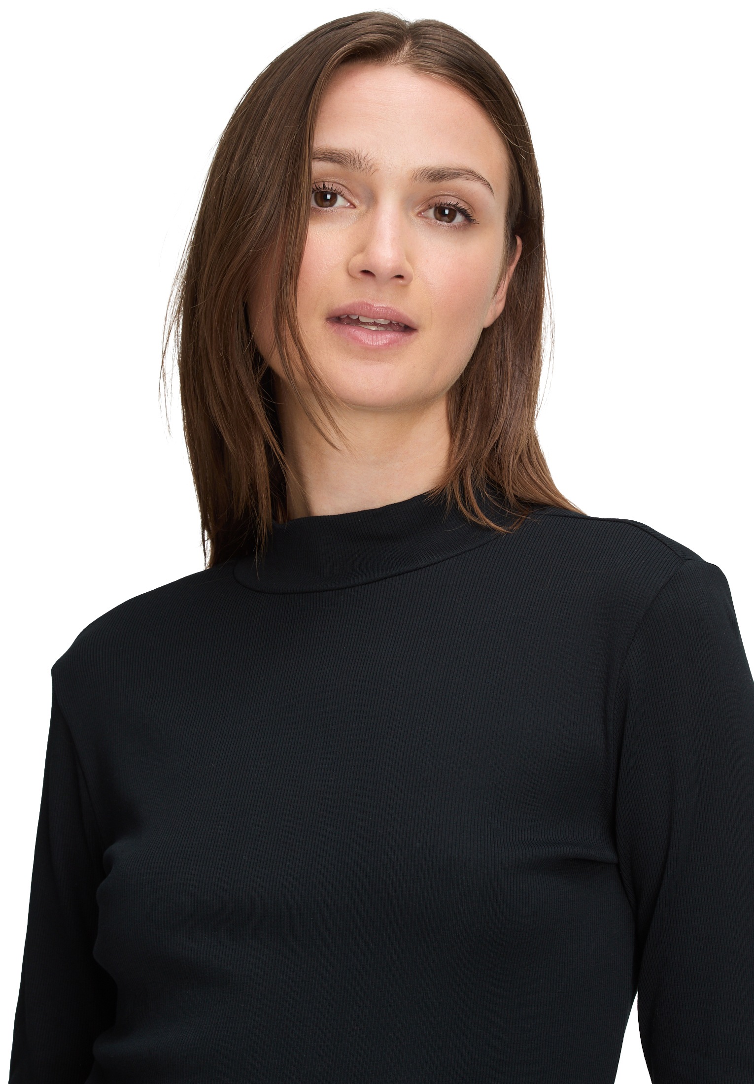 Betty&Co Langarmshirt »Langarm-Shirt mit Rippenstruktur«