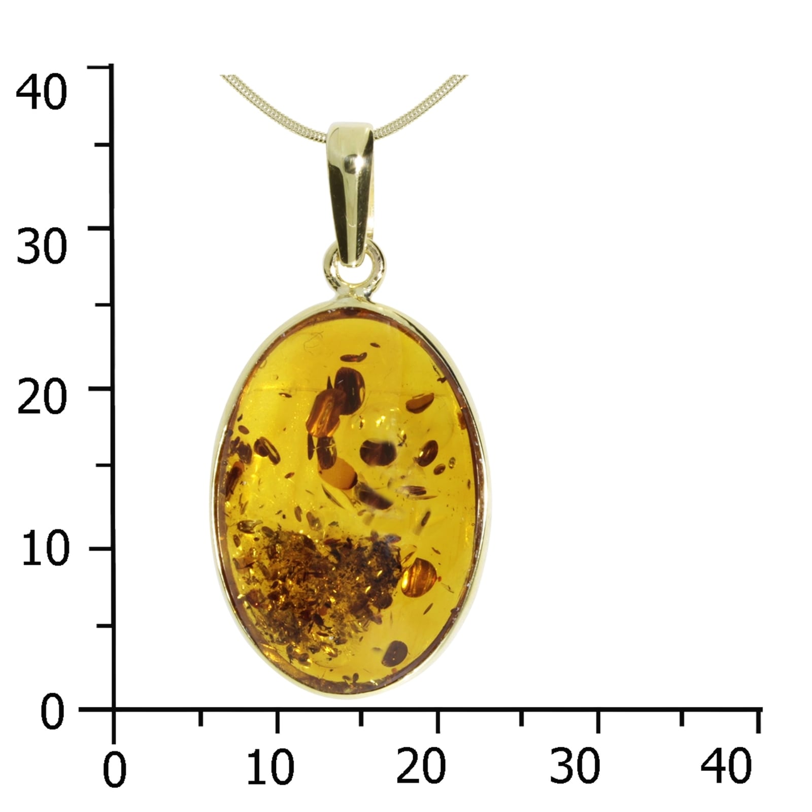 OSTSEE-SCHMUCK Kette und Anhänger Set »- Classic 24x16 - Gold 333/000 - Bernstein«